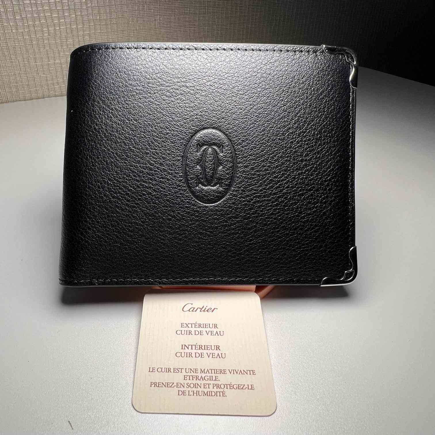 Cartier BlackRed Leather Double Logo Wallet  12*9.5cm - FashionPlug