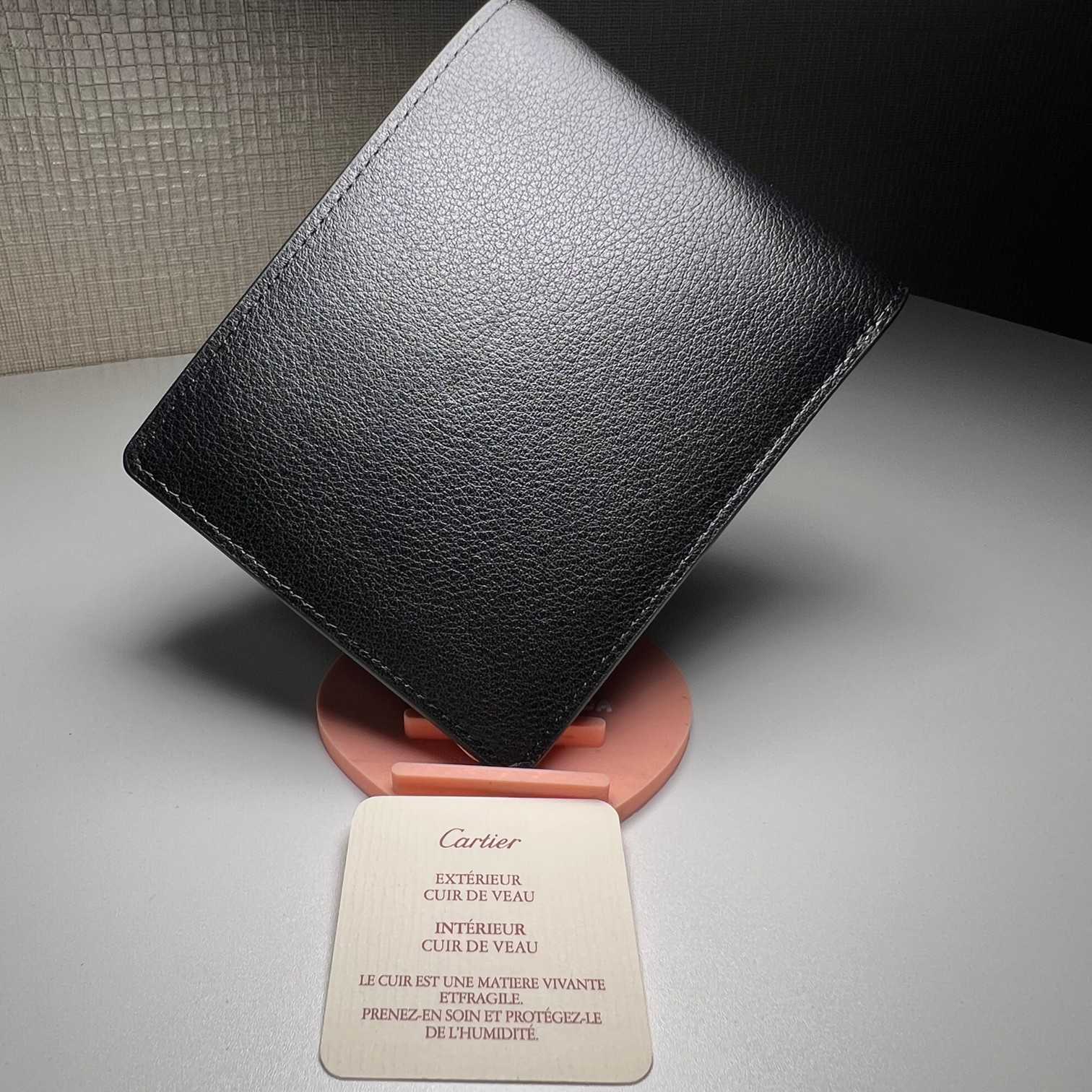 Cartier BlackRed Leather Double Logo Wallet  12*9.5cm - FashionPlug