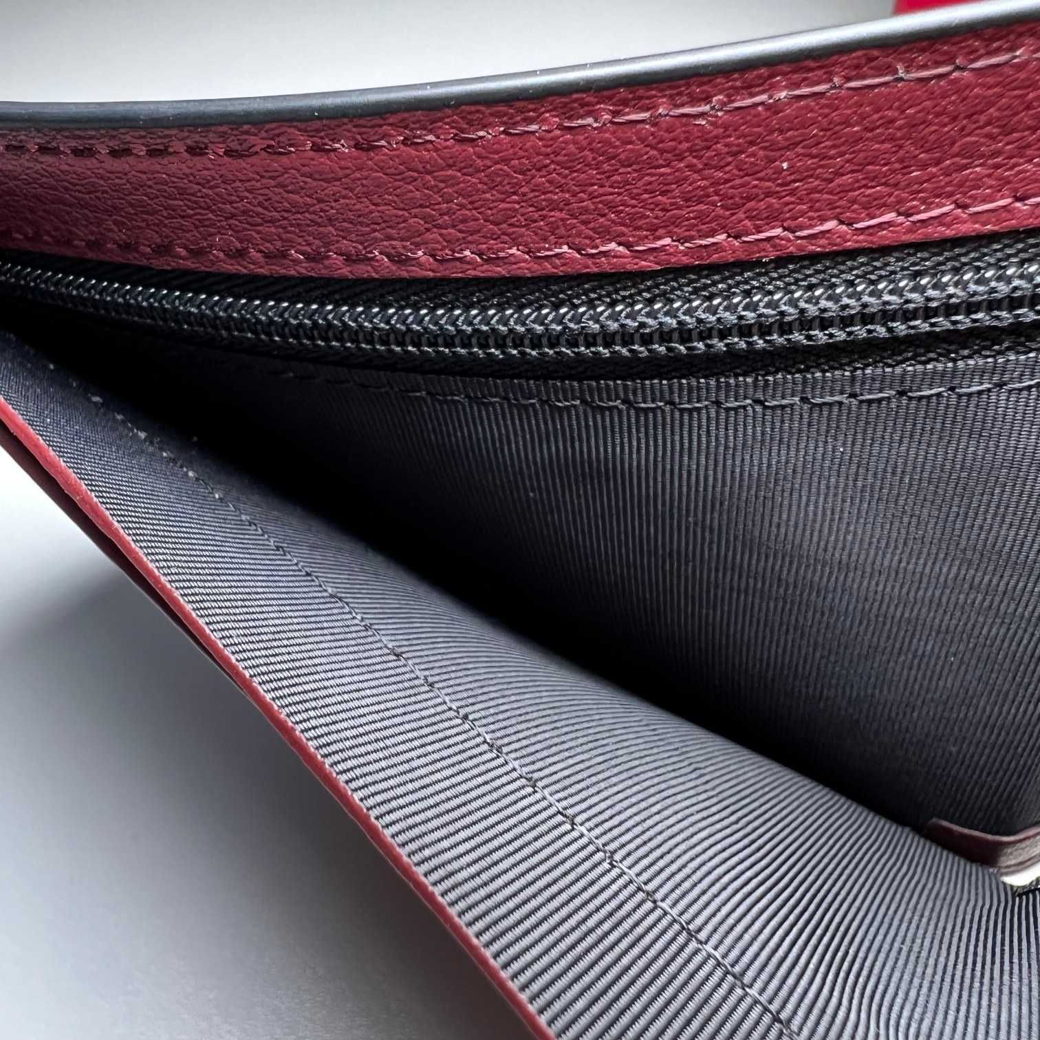 Cartier BlackRed Leather Double Logo Wallet  12*9.5cm - FashionPlug