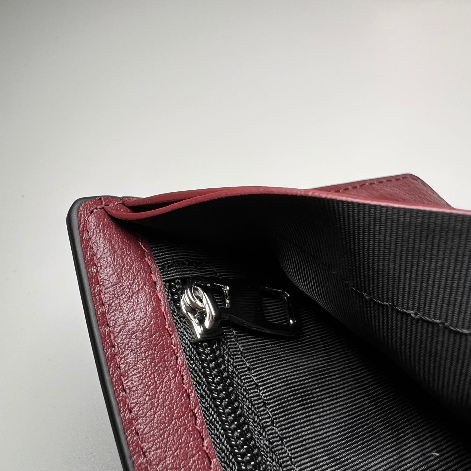 Cartier BlackRed Leather Double Logo Wallet  12*9.5cm - FashionPlug
