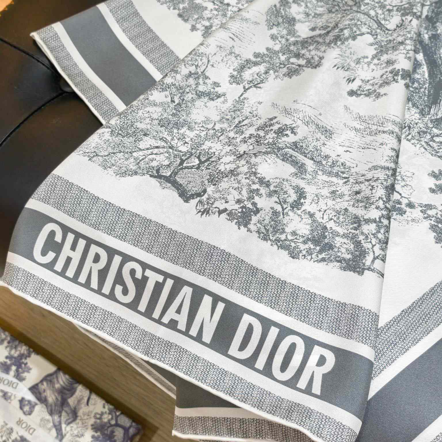 Dior Toile de Jouy Sauvage 90 Square Scarf  - FashionPlug