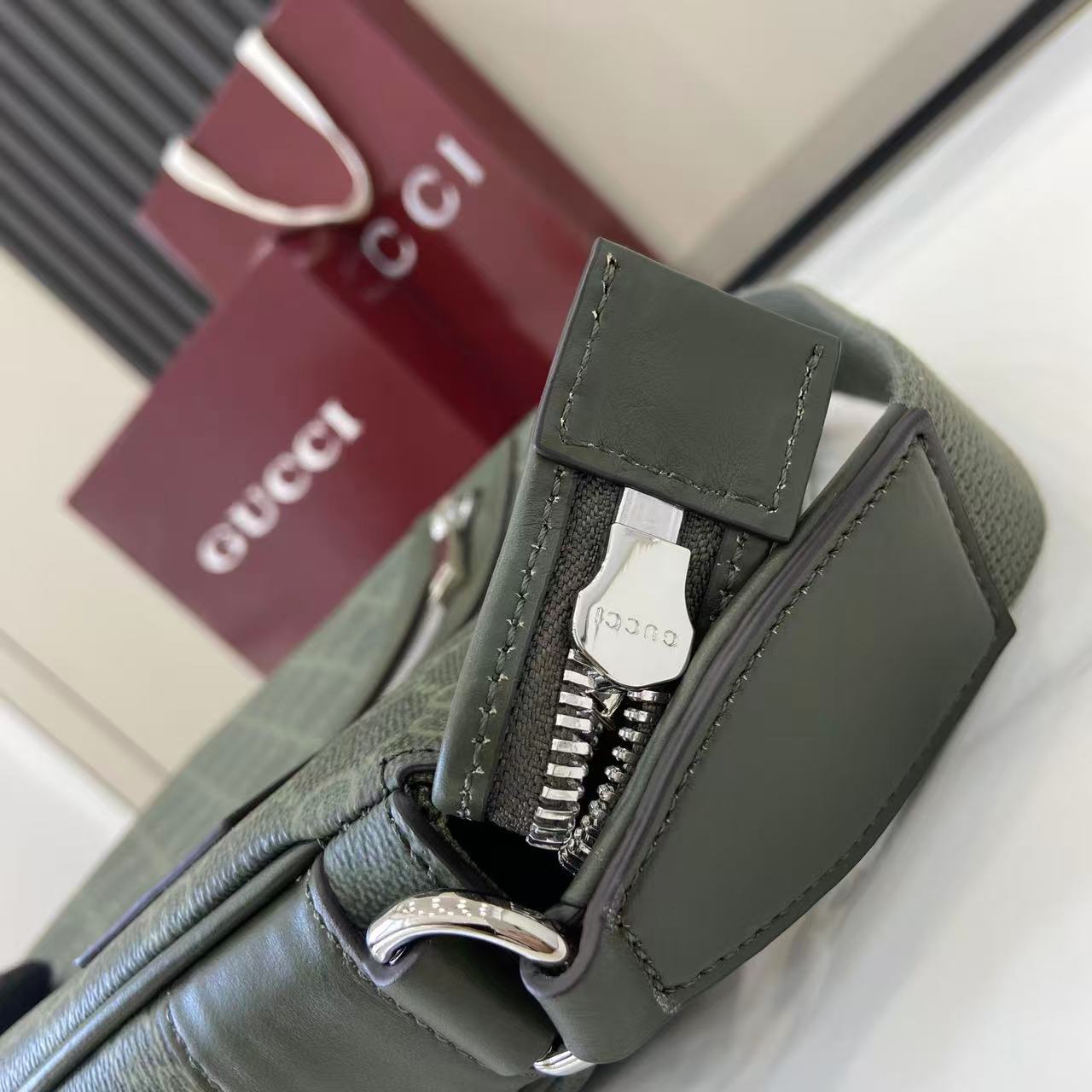 Gucci GG Monogram Small Messenger Bag - FashionPlug