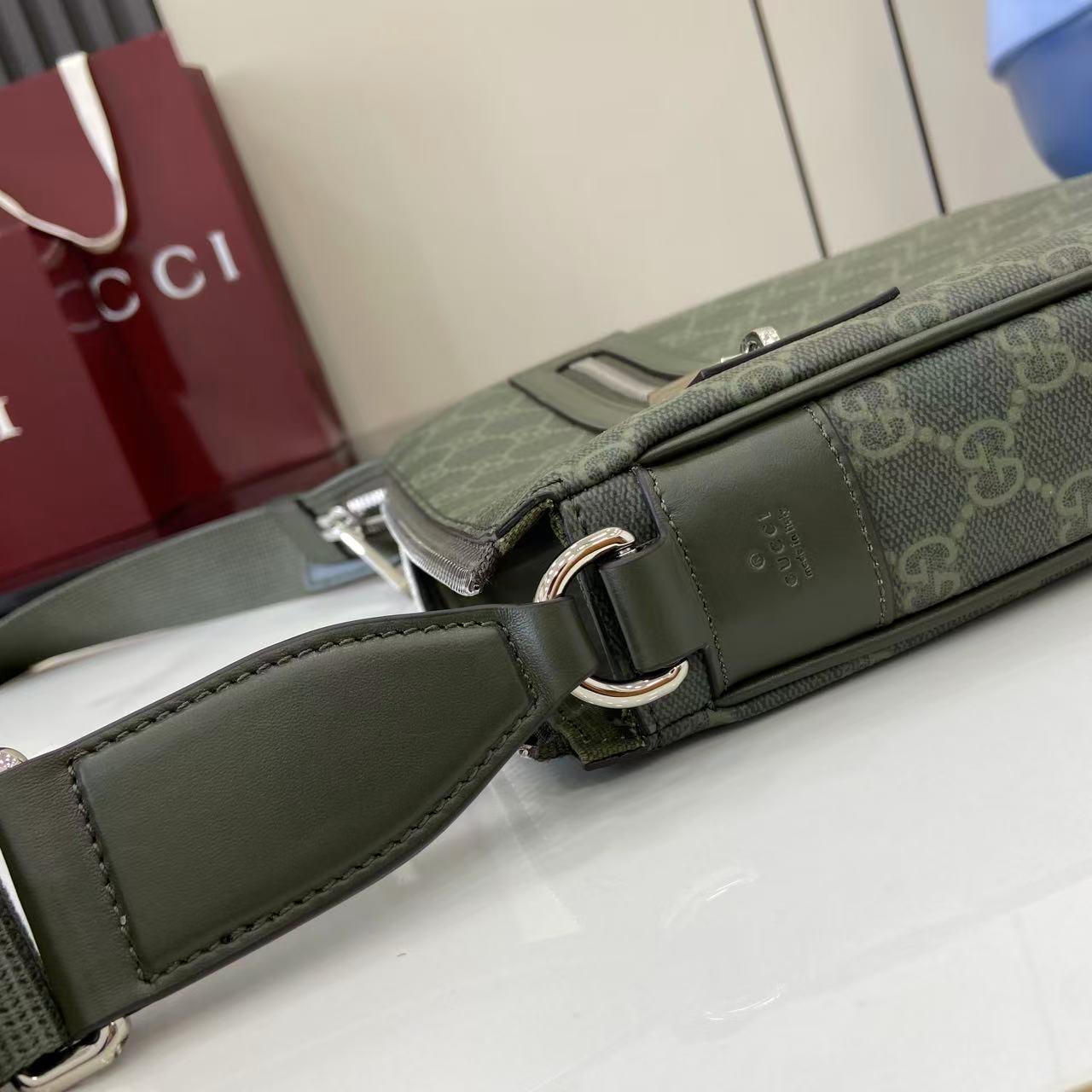 Gucci GG Monogram Small Messenger Bag - FashionPlug