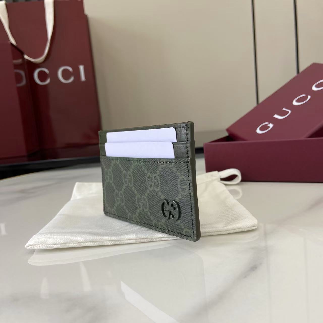 Gucci GG Monogram Long Card Case - FashionPlug