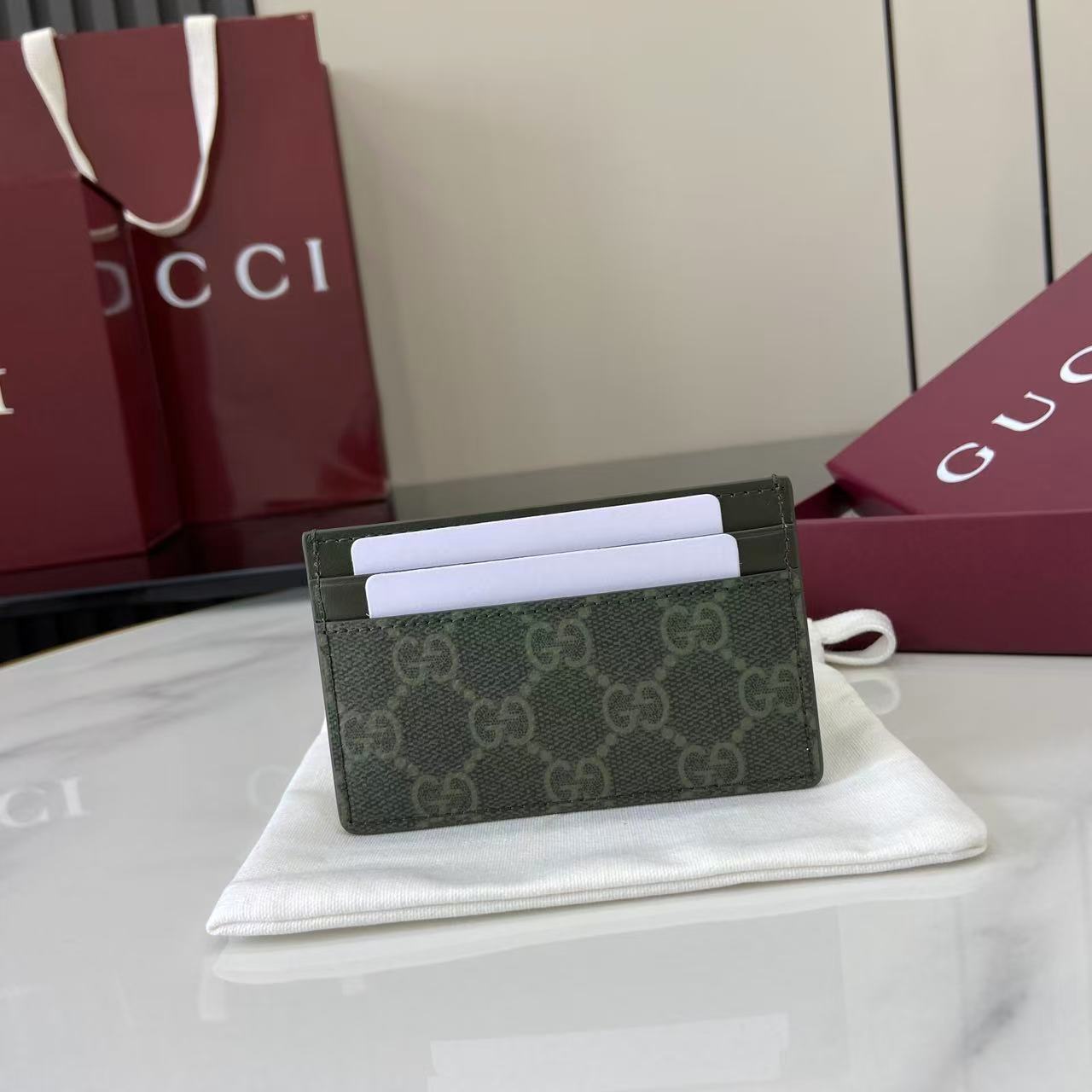 Gucci GG Monogram Long Card Case - FashionPlug