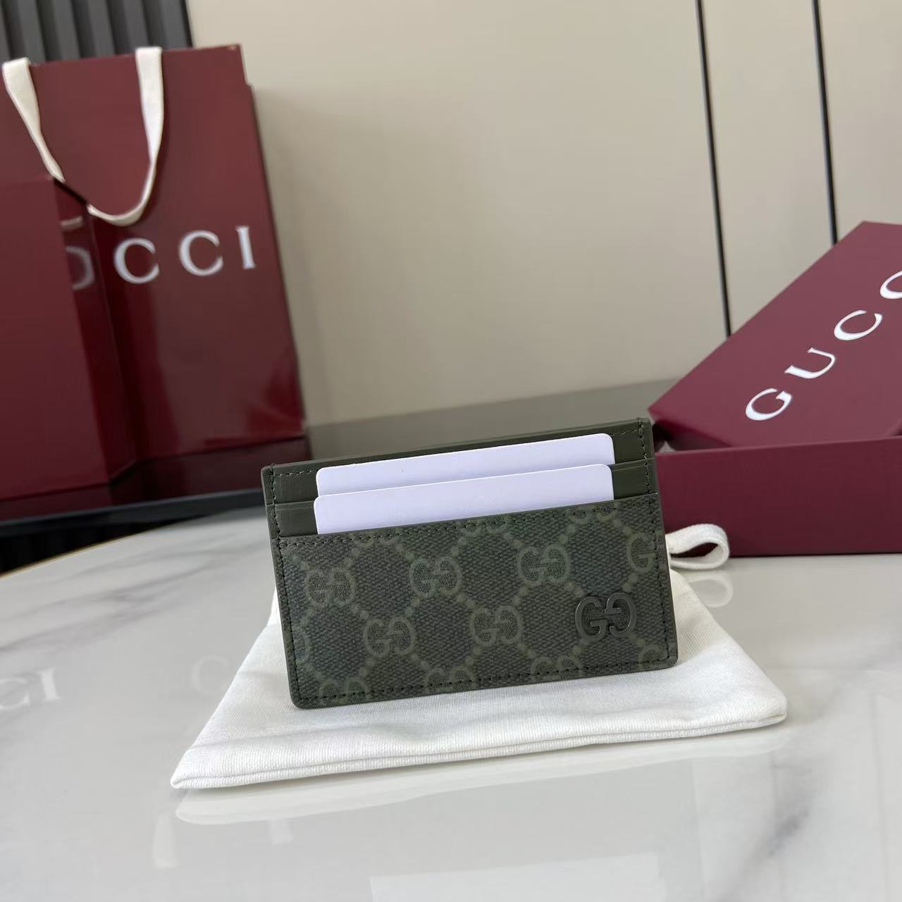 Gucci GG Monogram Long Card Case - FashionPlug