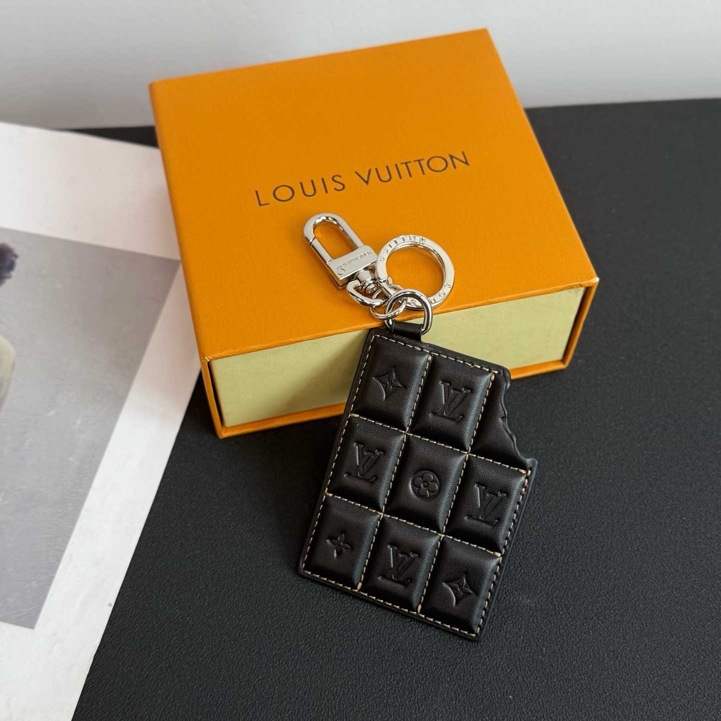 Louis Vuitton LV Chocolate Bar Figurine Key Holder And Bag Charm   M01478 - FashionPlug