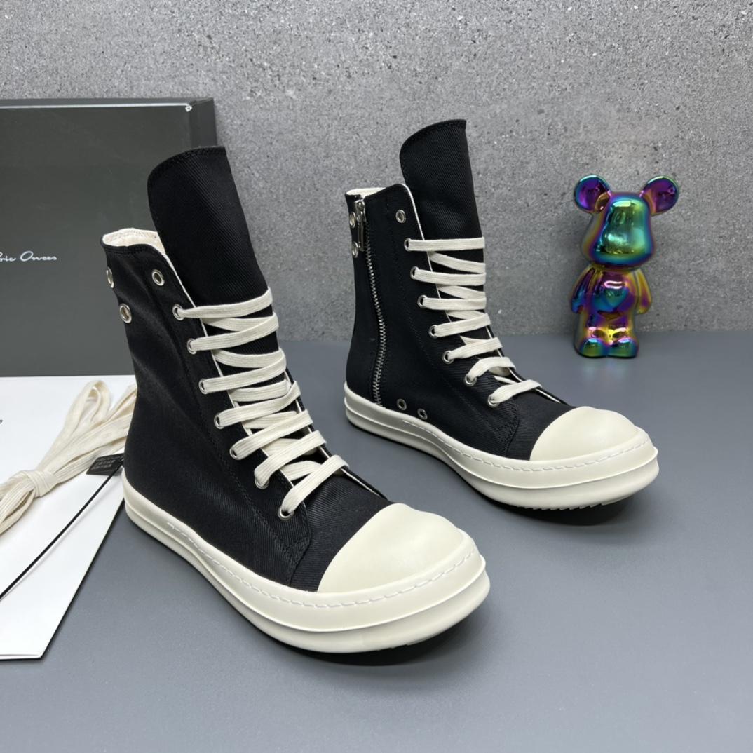 Rick Owens High Top Sneakers - FashionPlug