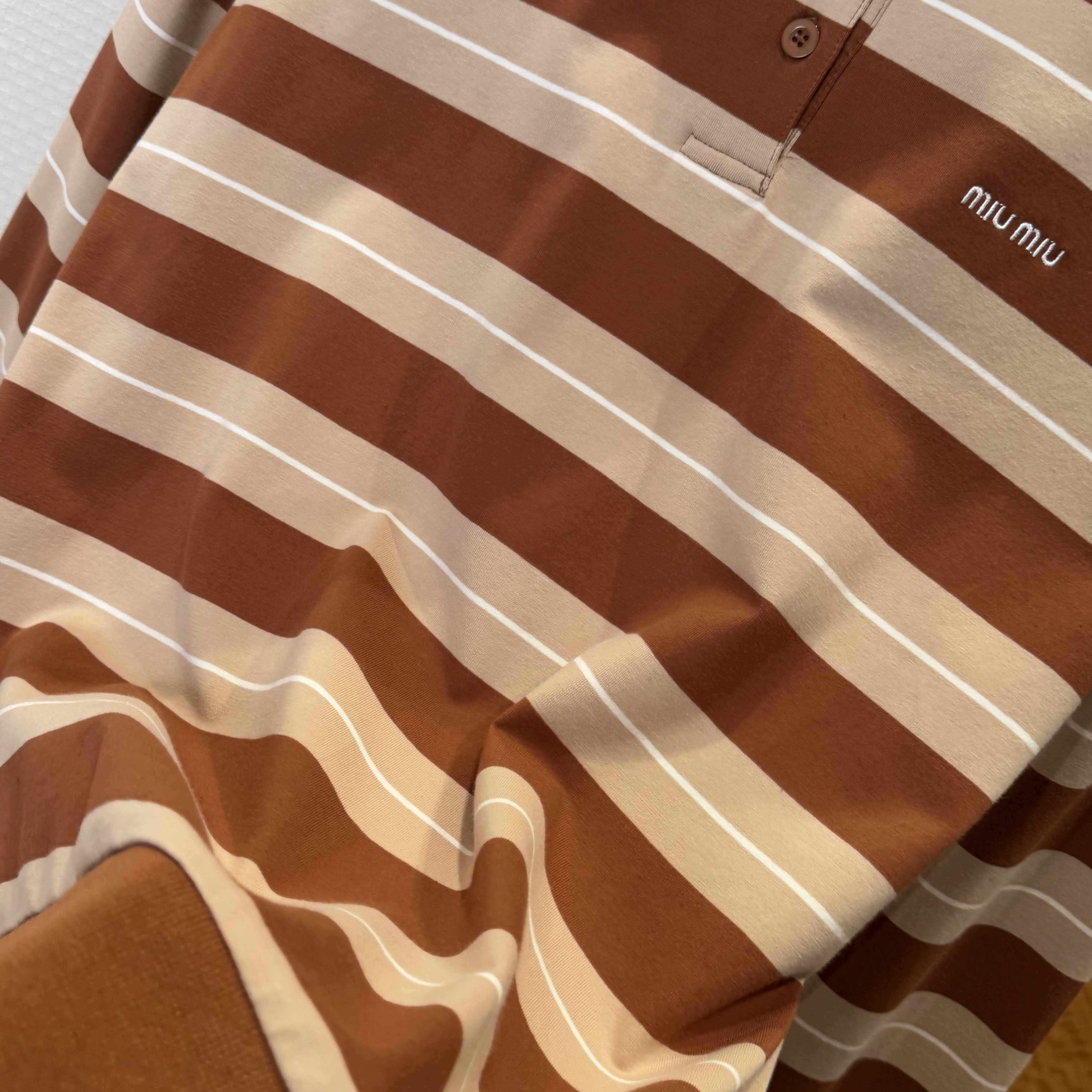 Miu Miu Cotton Knit Polo Shirt - FashionPlug