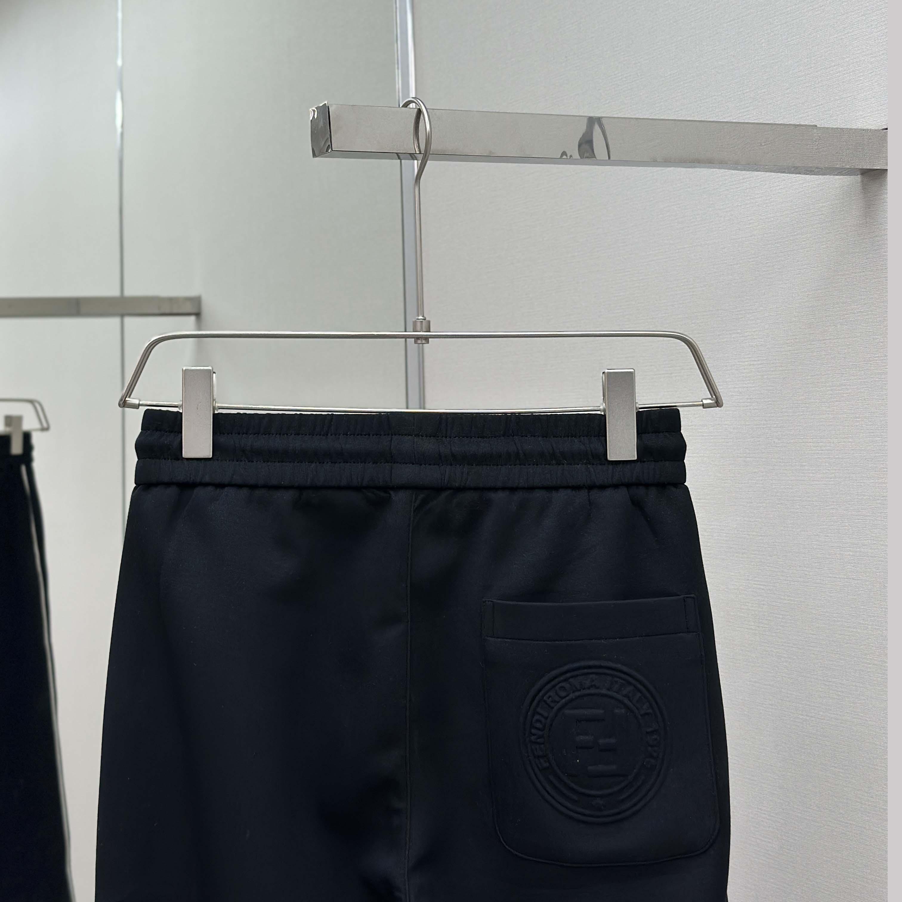Fendi Black Cotton Pants - FashionPlug
