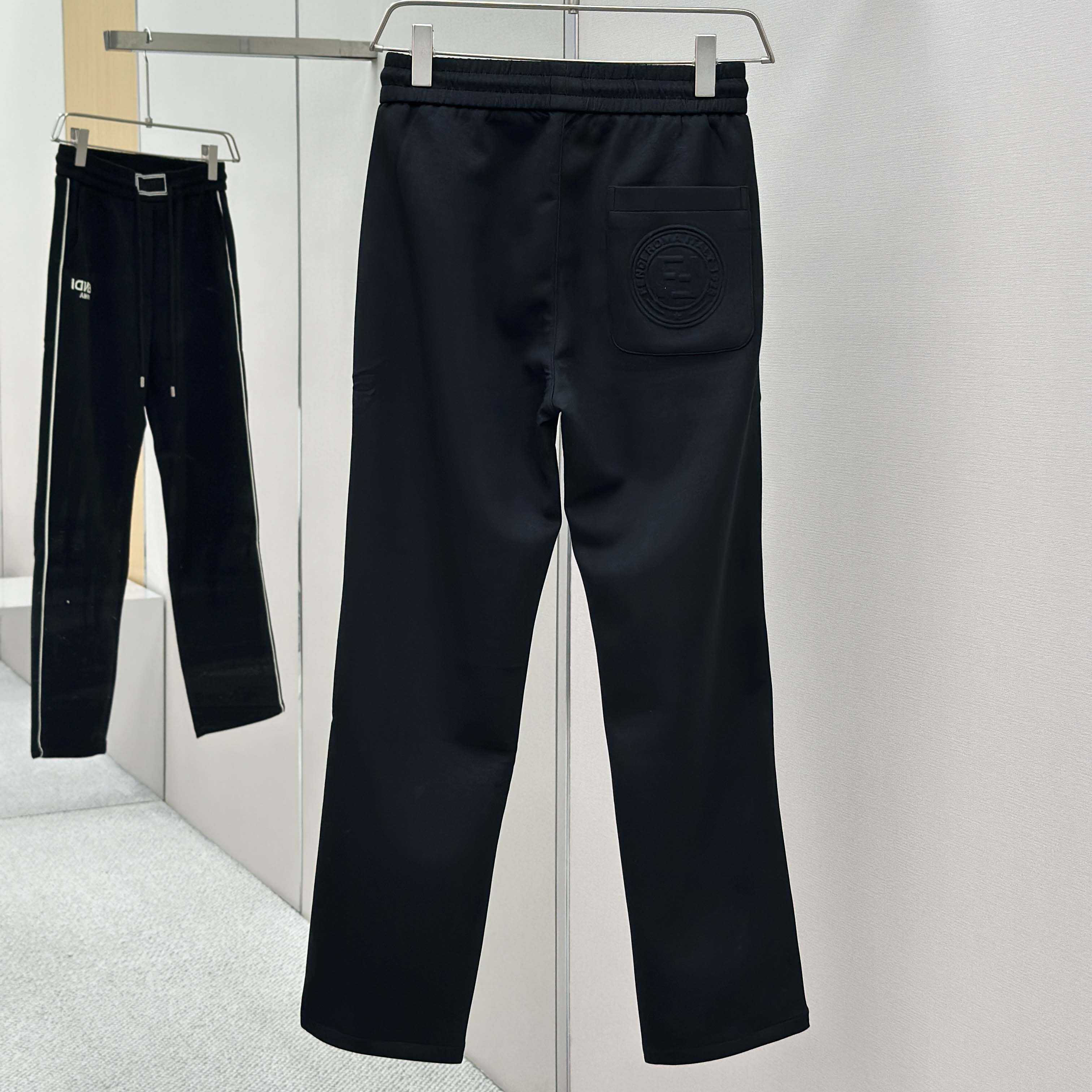 Fendi Black Cotton Pants - FashionPlug