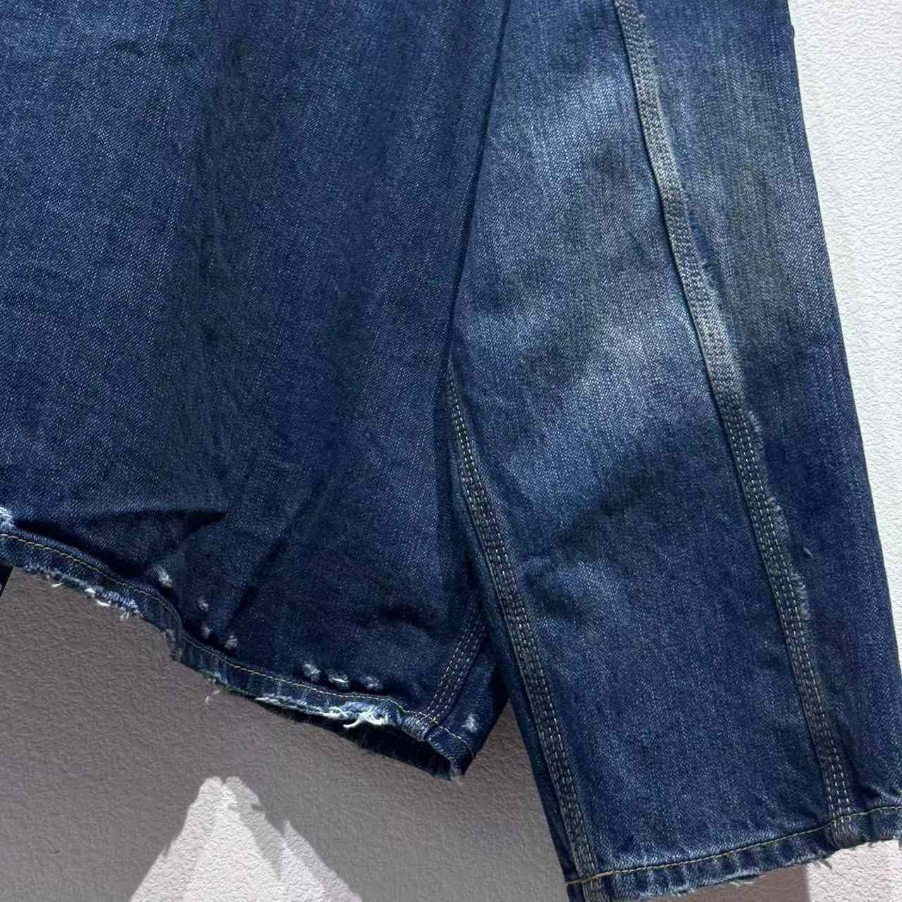 Balenciaga Zip-Up Denim Jacket In Blue Cotton Denim - FashionPlug