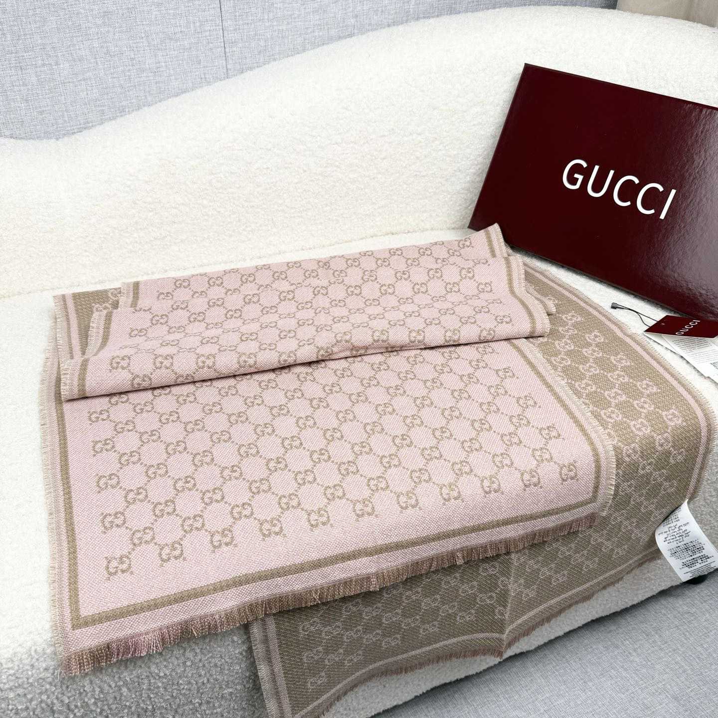 Gucci GG Wool Scarf - FashionPlug
