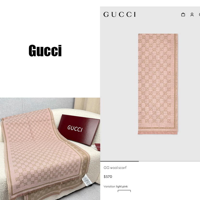 Gucci GG Wool Scarf - FashionPlug