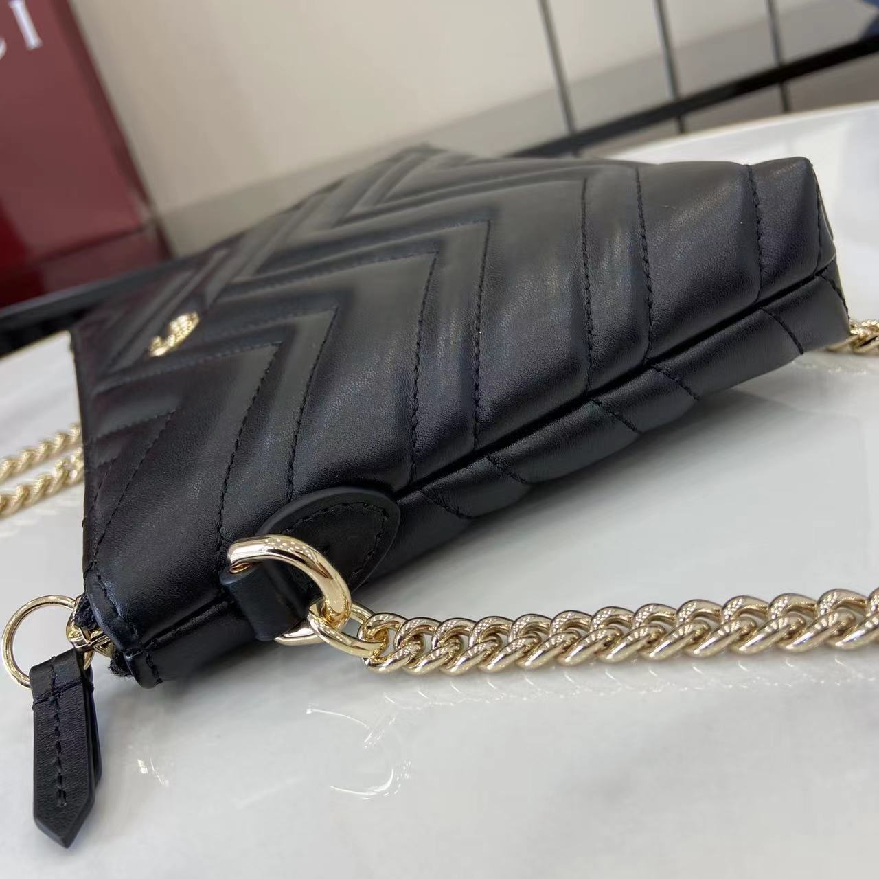 Gucci GG Marmont Pochette With Chain - FashionPlug