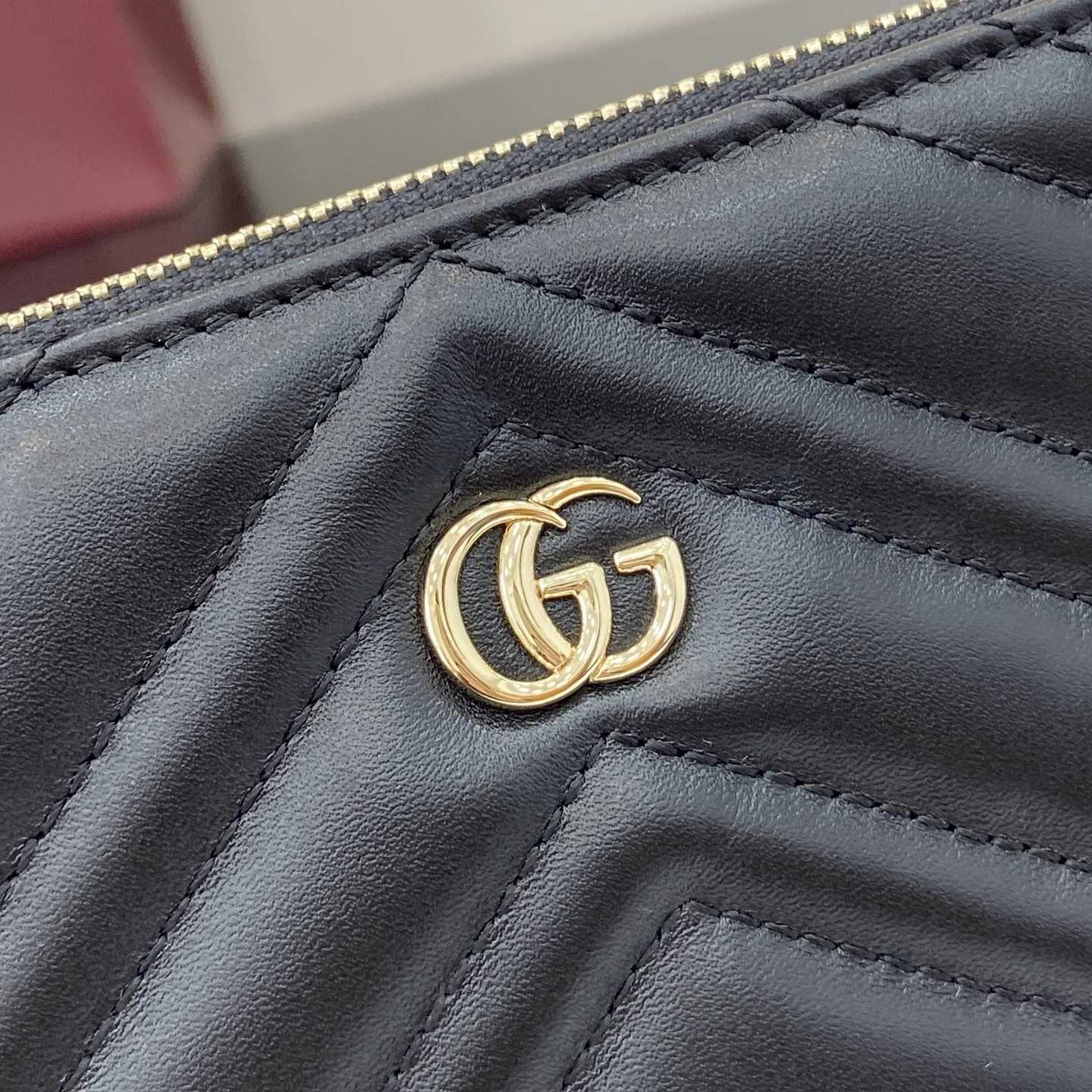 Gucci GG Marmont Pochette With Chain - FashionPlug
