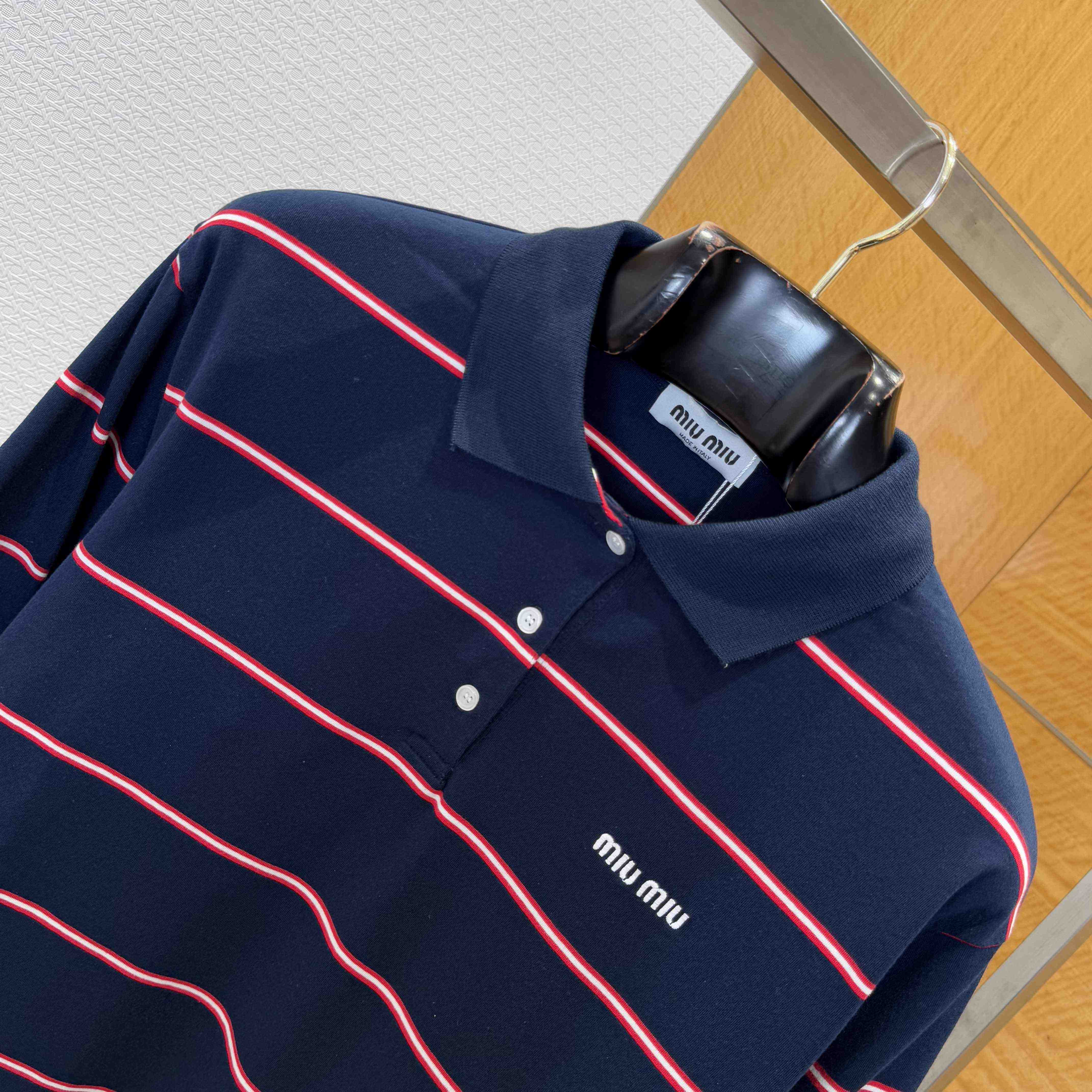 Miu Miu Cotton Polo Shirt - FashionPlug