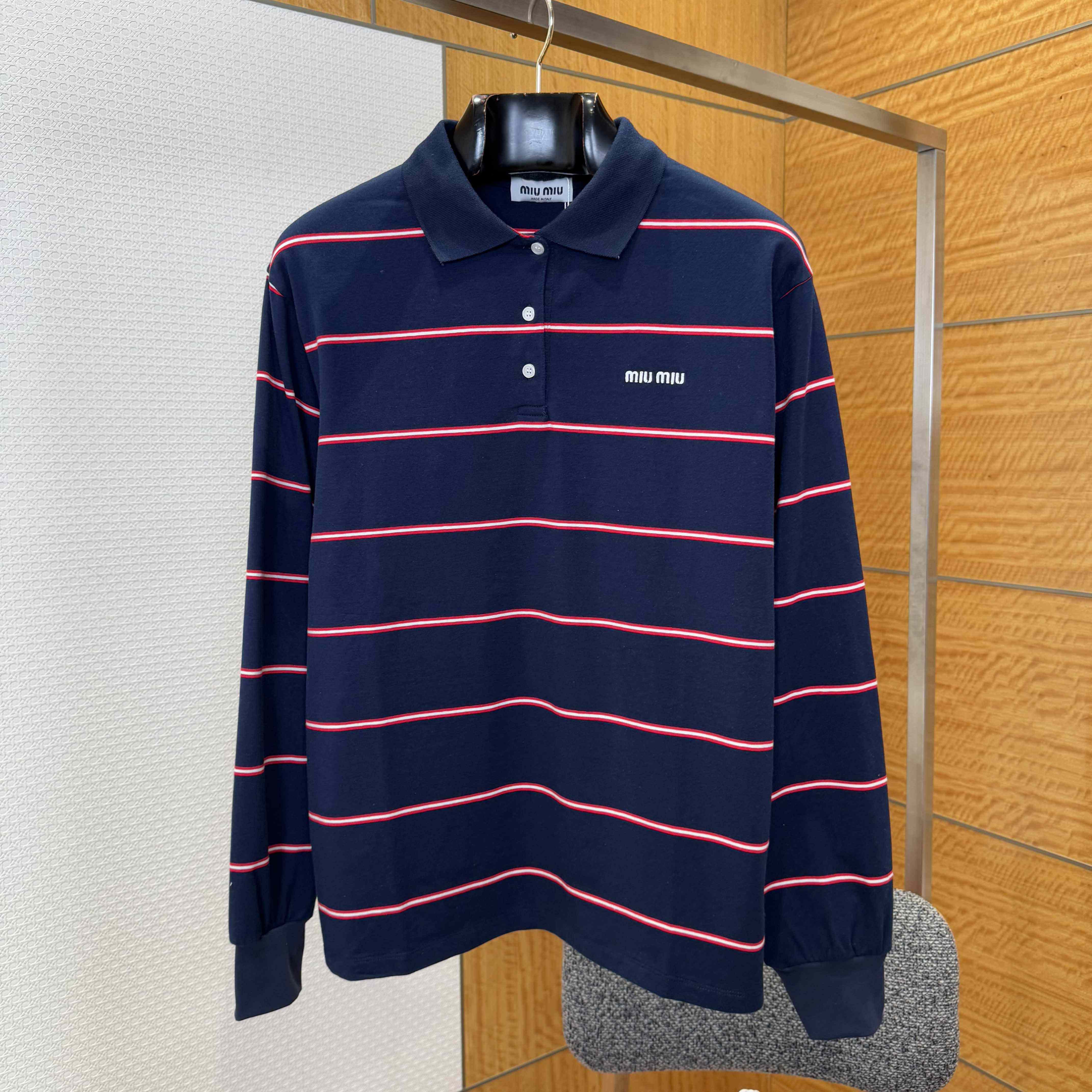 Miu Miu Cotton Polo Shirt - FashionPlug