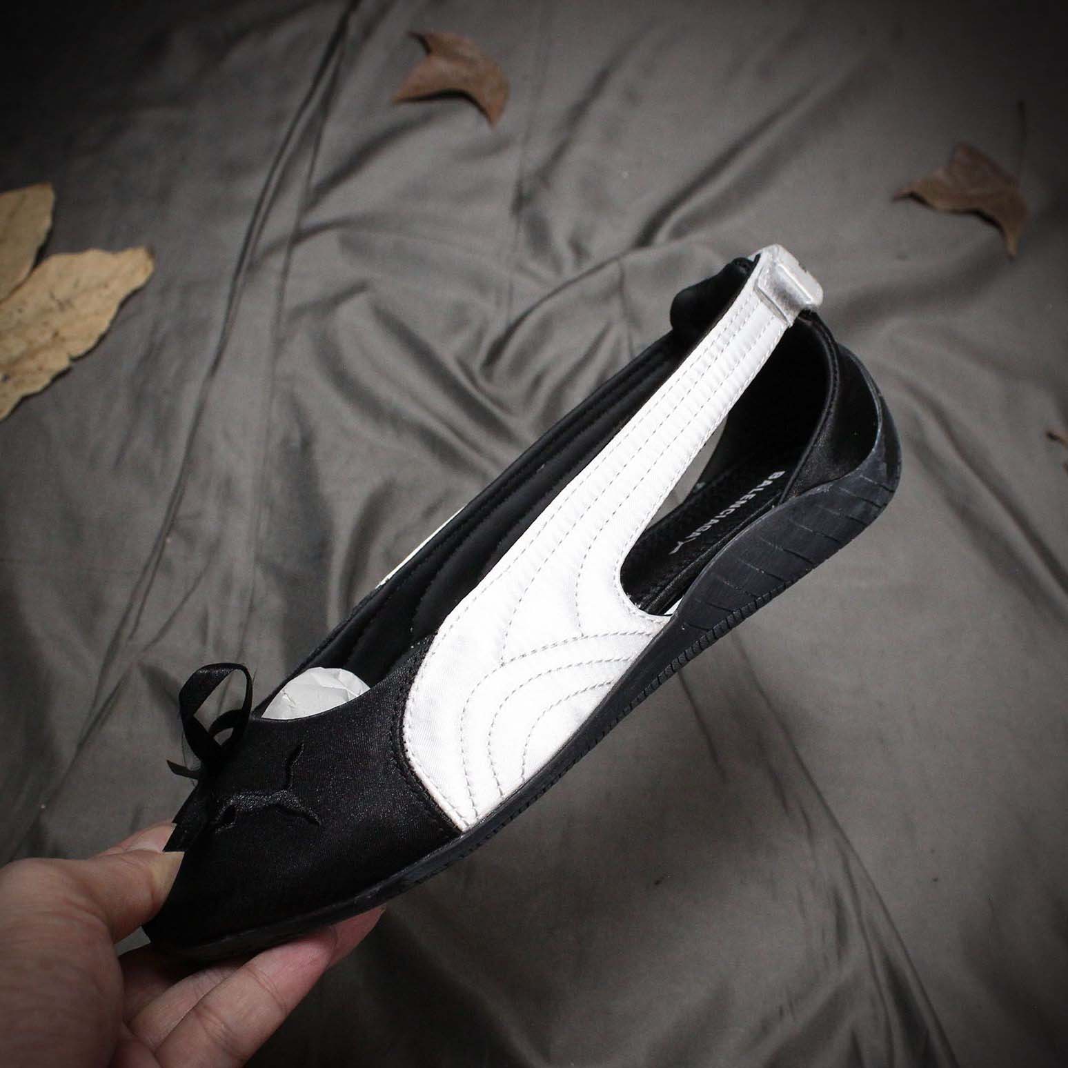 Balenciaga Speedcat Ballet Satin Balenciaga in black and white satin - FashionPlug