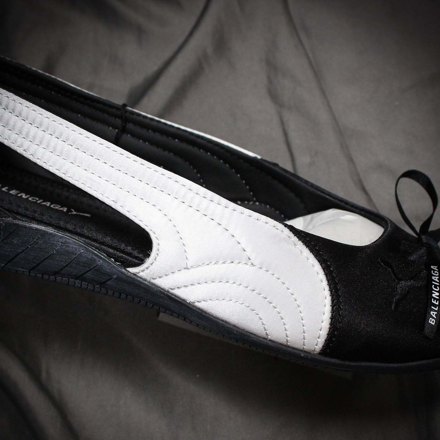 Balenciaga Speedcat Ballet Satin Balenciaga in black and white satin - FashionPlug