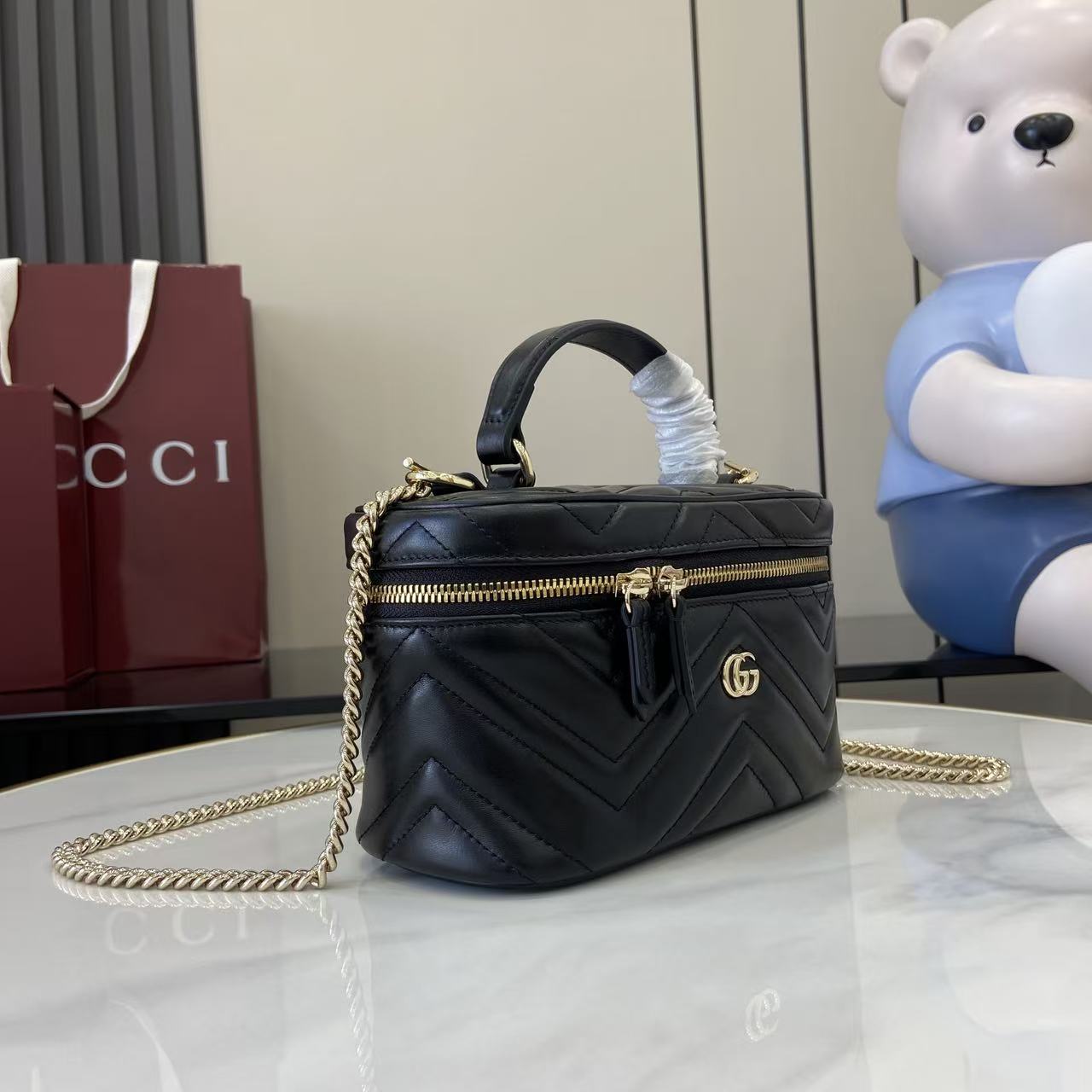 Gucci GG Marmont Mini Vanity Bag - FashionPlug