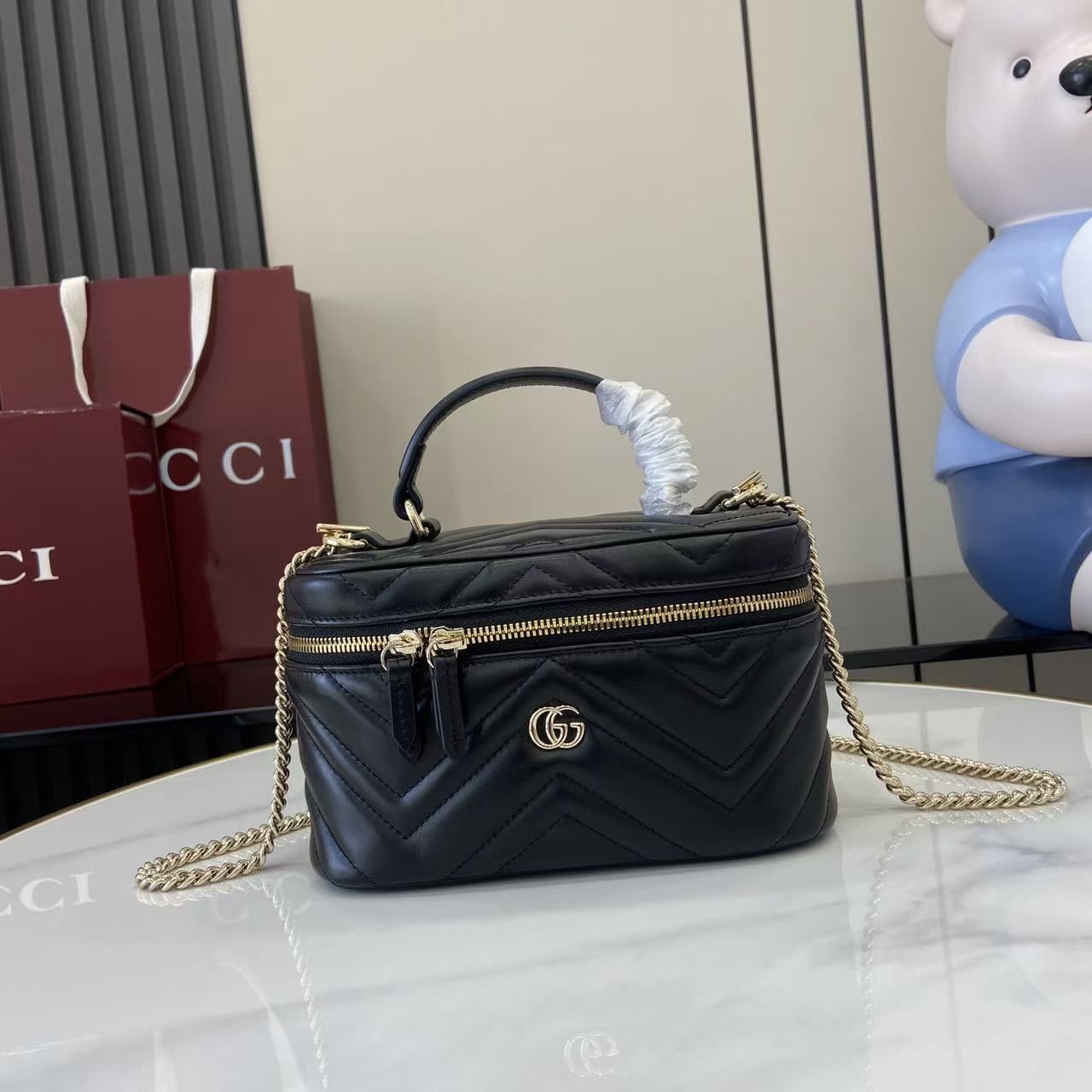 Gucci GG Marmont Mini Vanity Bag - FashionPlug