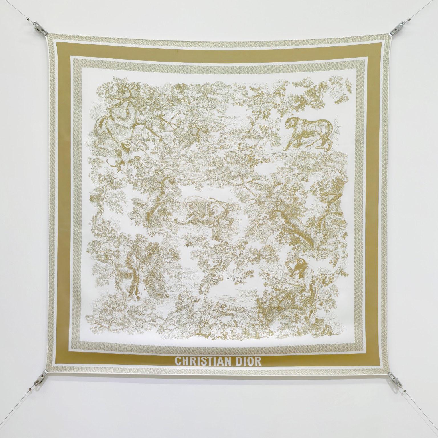 Dior Toile de Jouy Sauvage 90 Square Scarf  - FashionPlug
