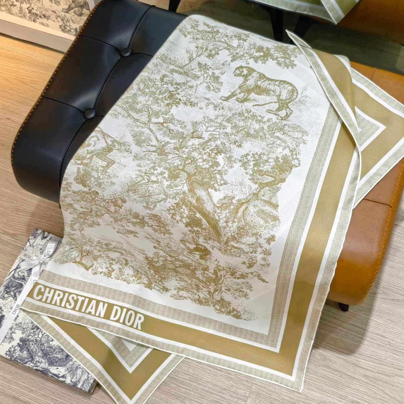 Dior Toile de Jouy Sauvage 90 Square Scarf  - FashionPlug