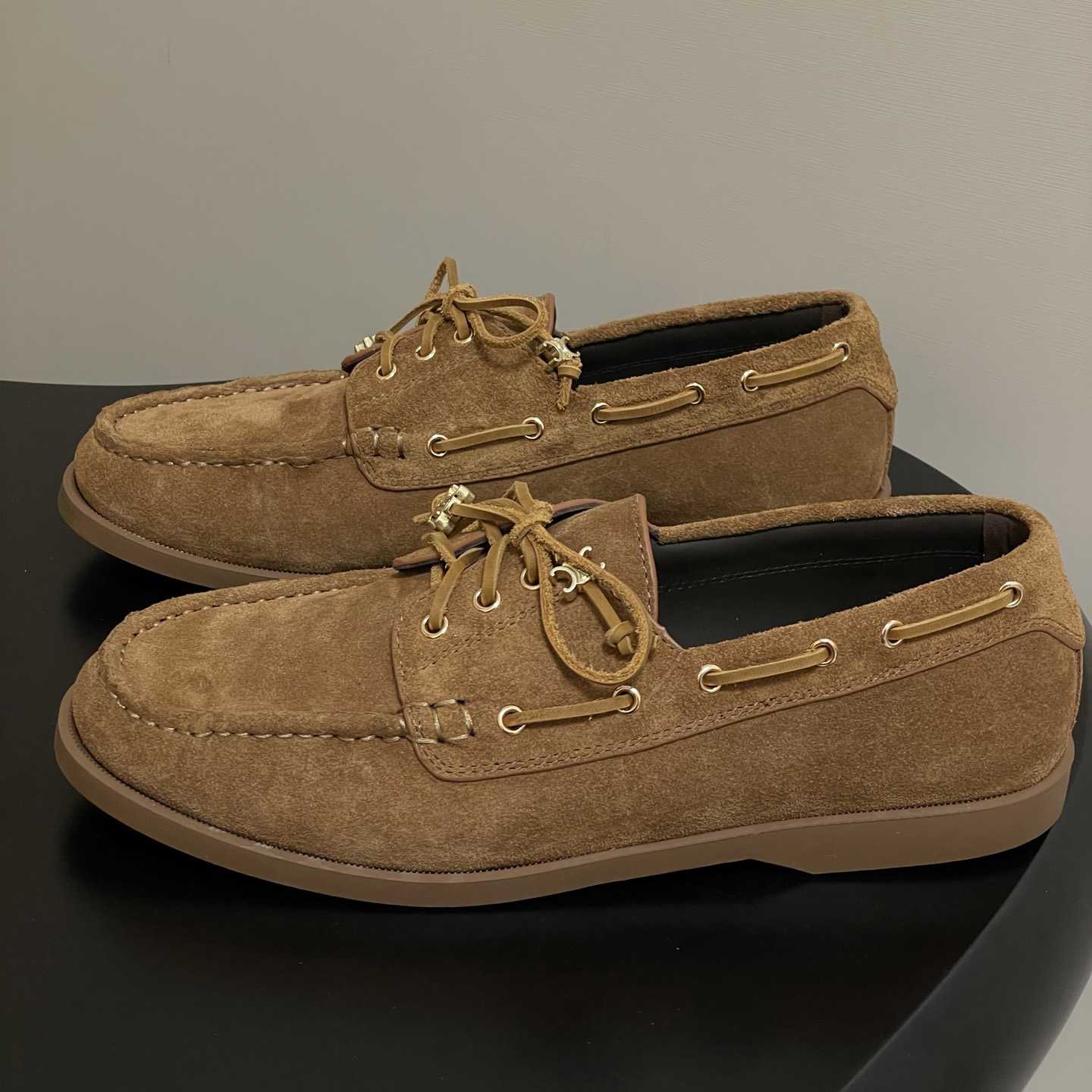 Celine Bateau In Suede Calfskin - FashionPlug