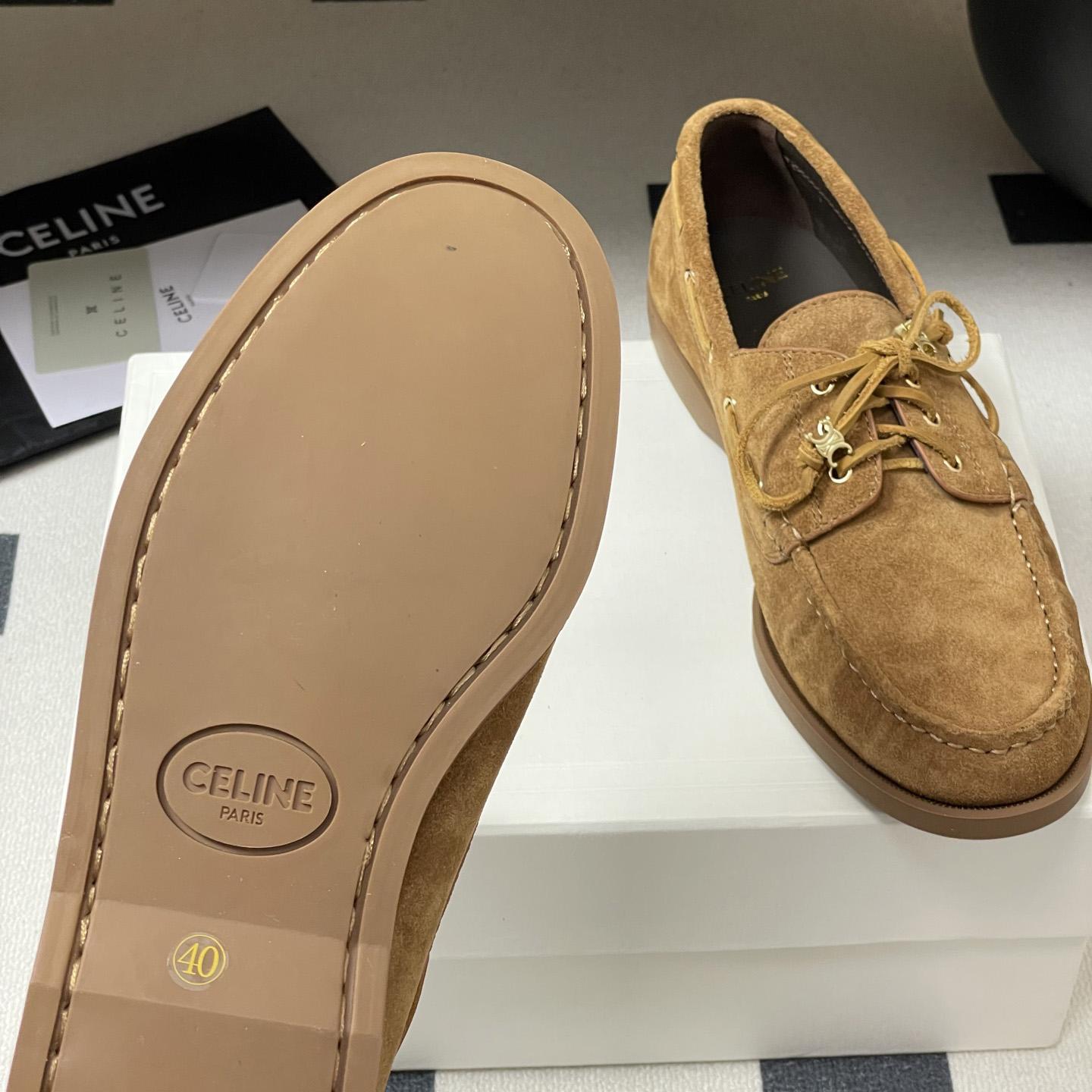 Celine Bateau In Suede Calfskin - FashionPlug