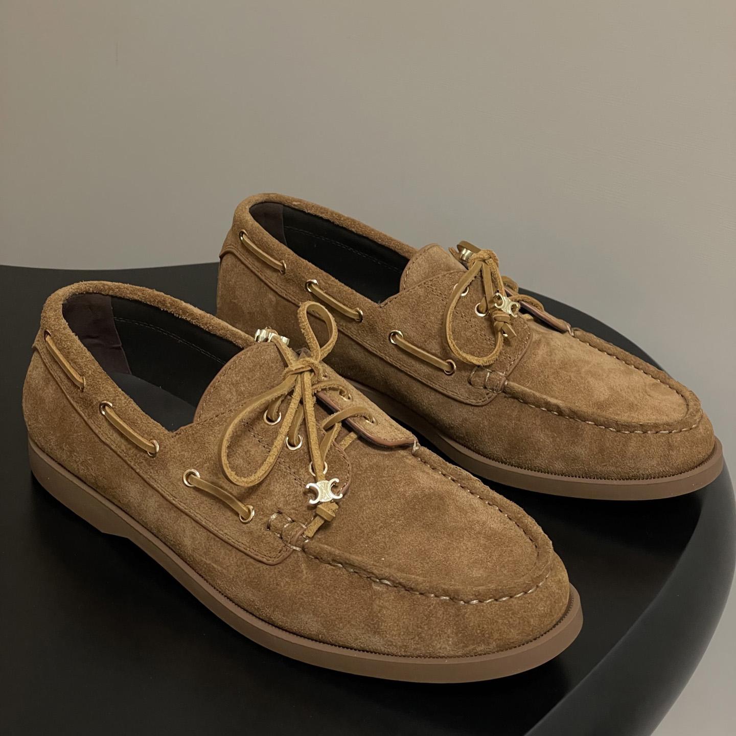 Celine Bateau In Suede Calfskin - FashionPlug