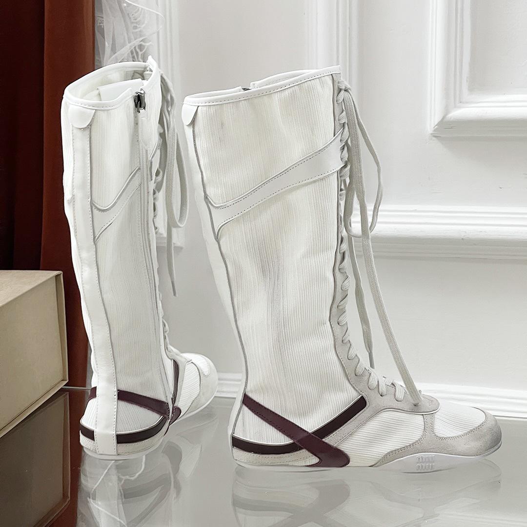 Miu Miu Panelled Boots - FashionPlug