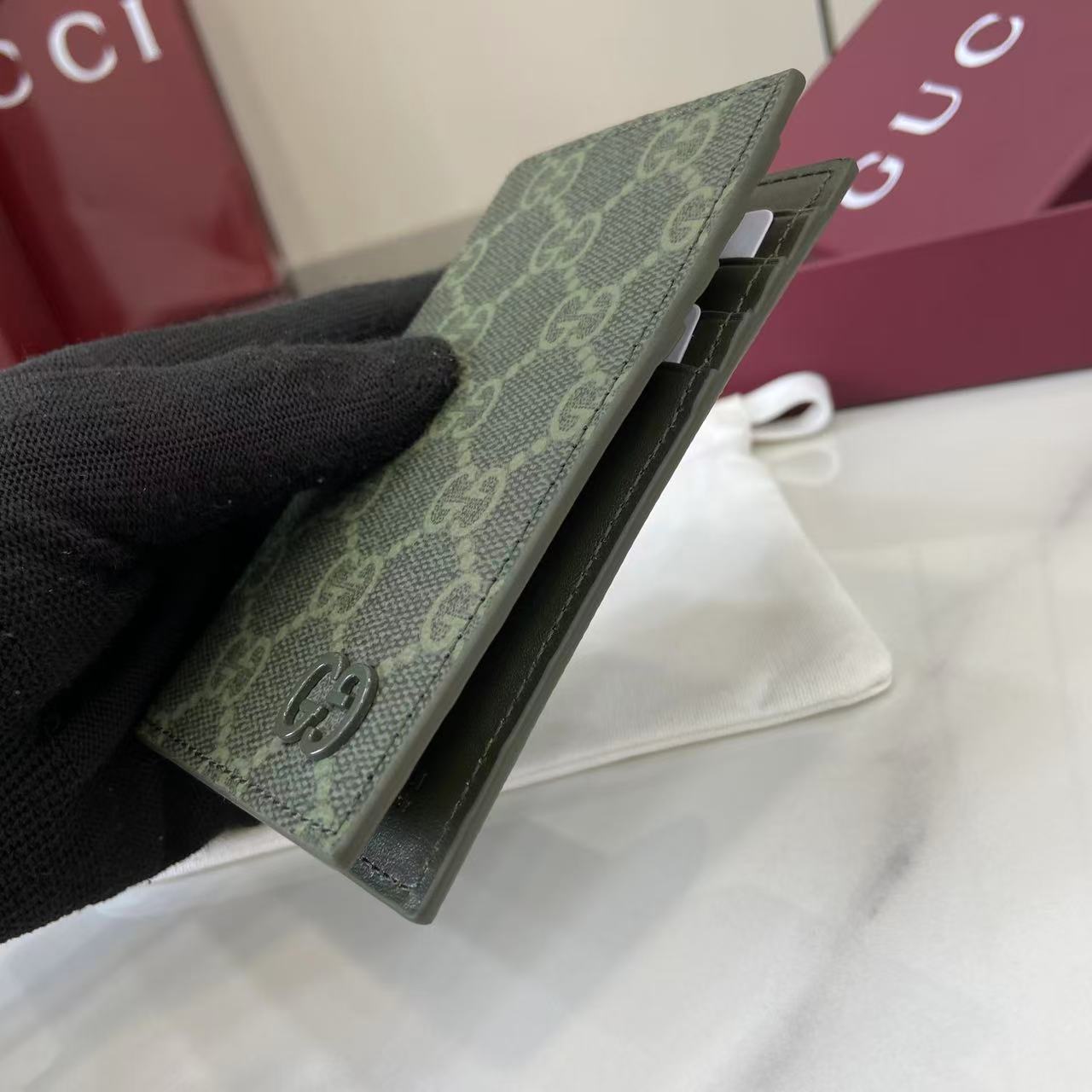 Gucci GG Monogram Long Card Case - FashionPlug