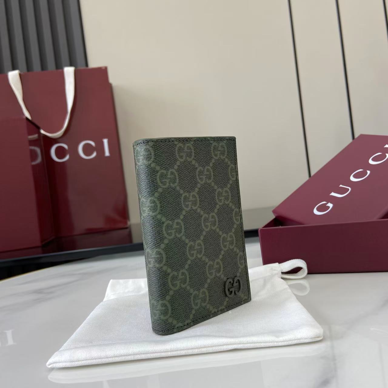 Gucci GG Monogram Long Card Case - FashionPlug