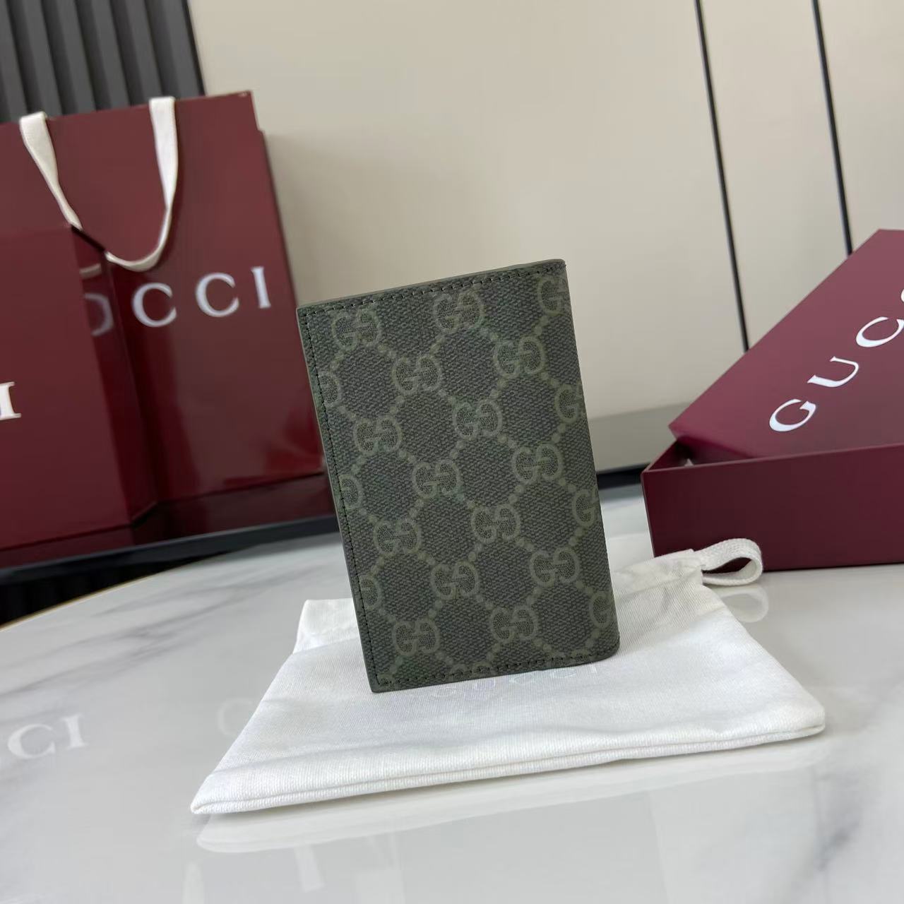 Gucci GG Monogram Long Card Case - FashionPlug