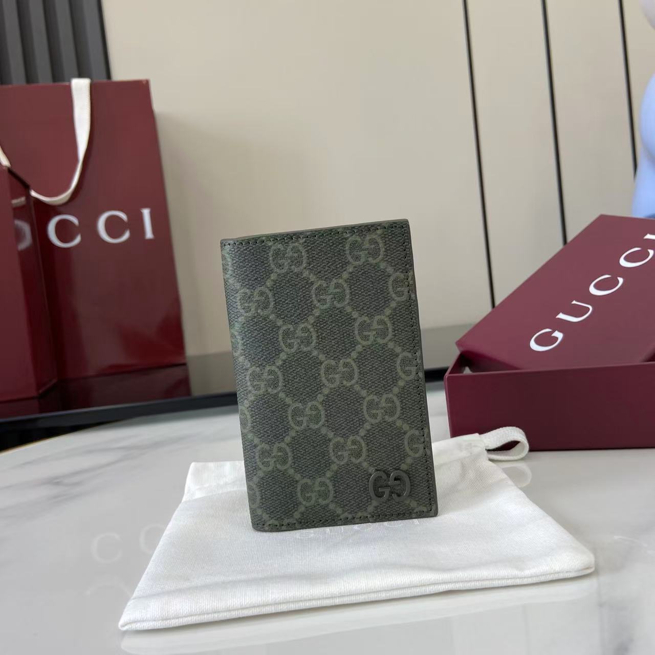 Gucci GG Monogram Long Card Case - FashionPlug