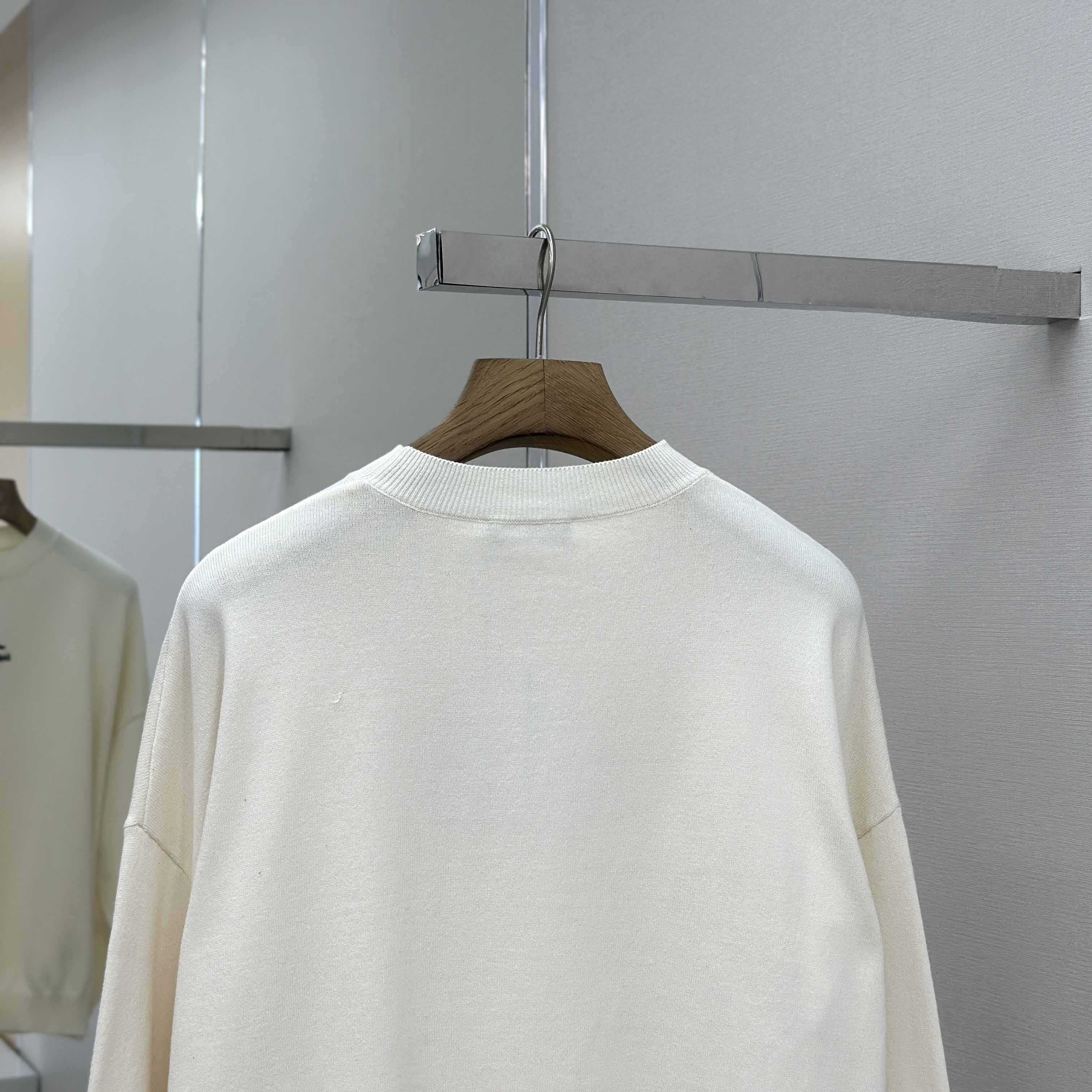 Balenciaga Ski Crewneck Sweater In White - FashionPlug