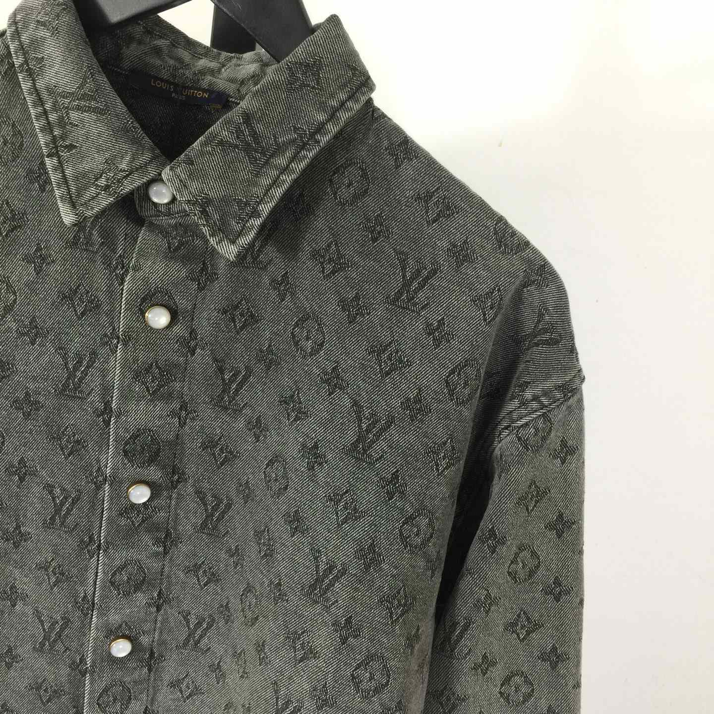 Louis Vuitton Monogram Denim Shirt    - FashionPlug