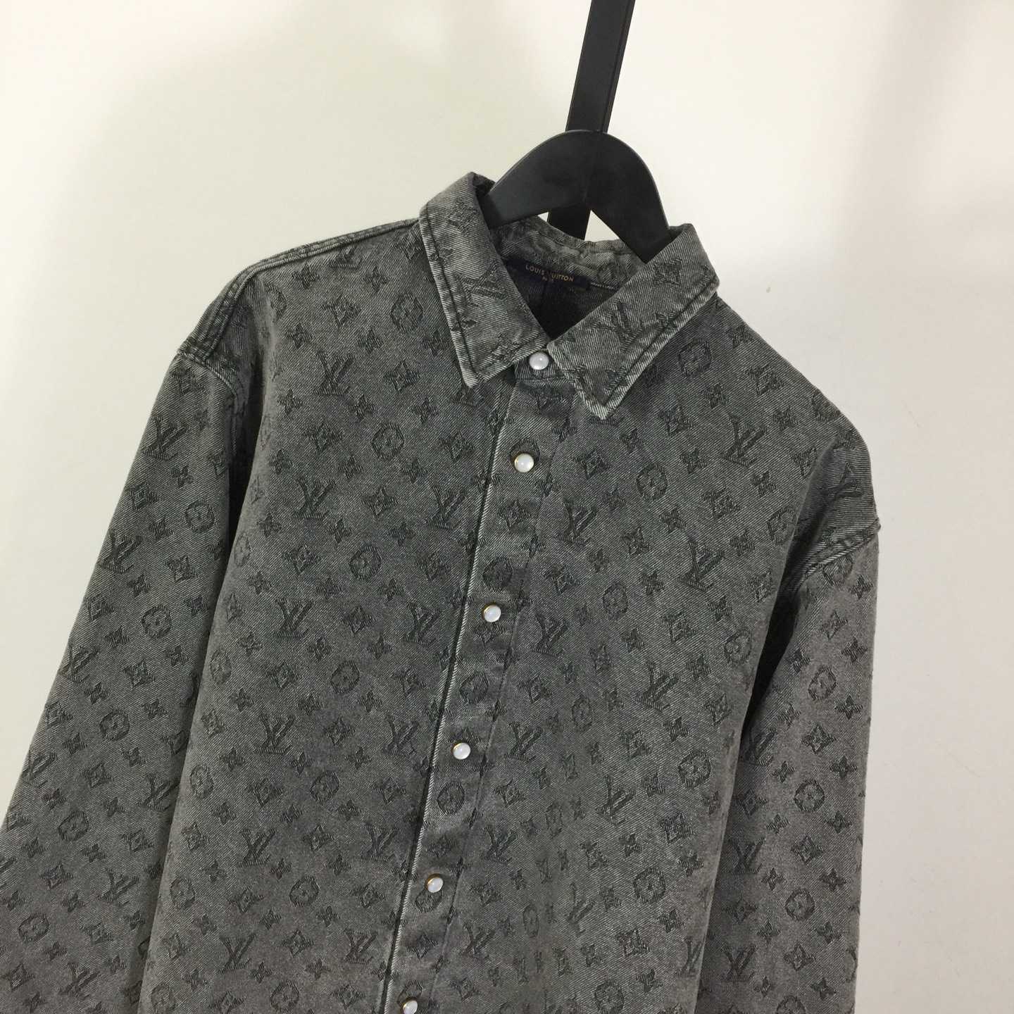 Louis Vuitton Monogram Denim Shirt    - FashionPlug