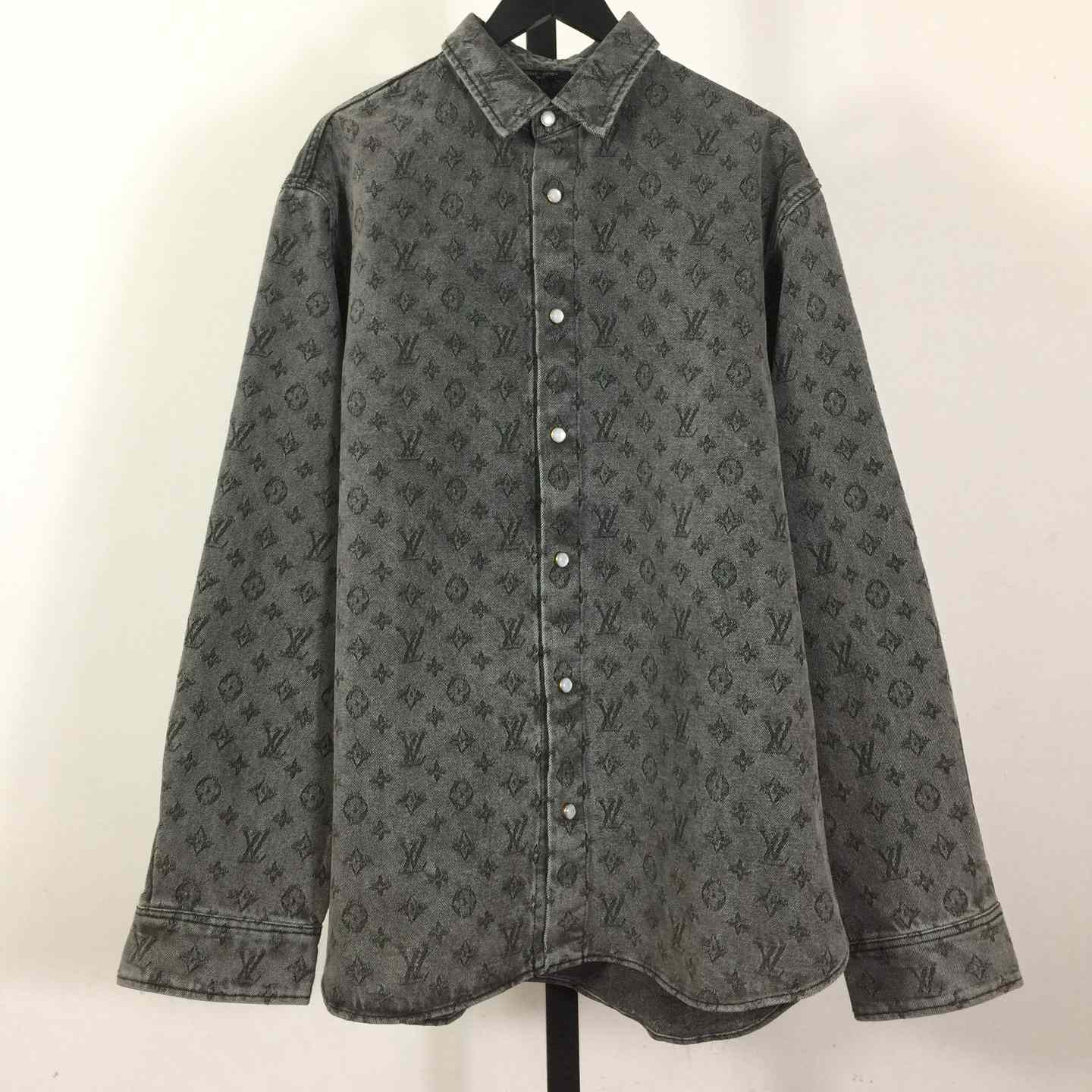 Louis Vuitton Monogram Denim Shirt    - FashionPlug