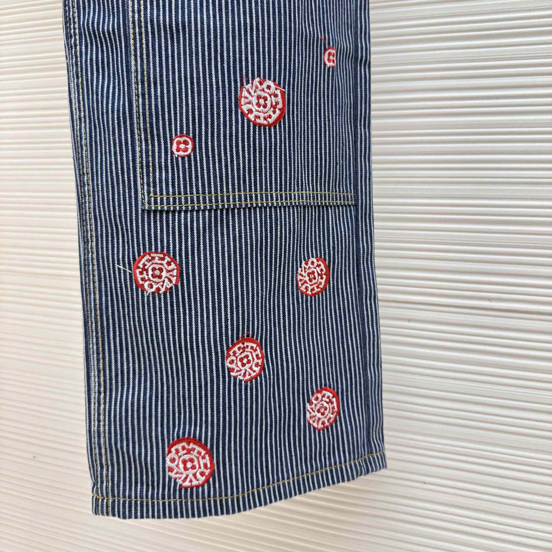 Louis Vuitton Embellished Striped Pants - FashionPlug