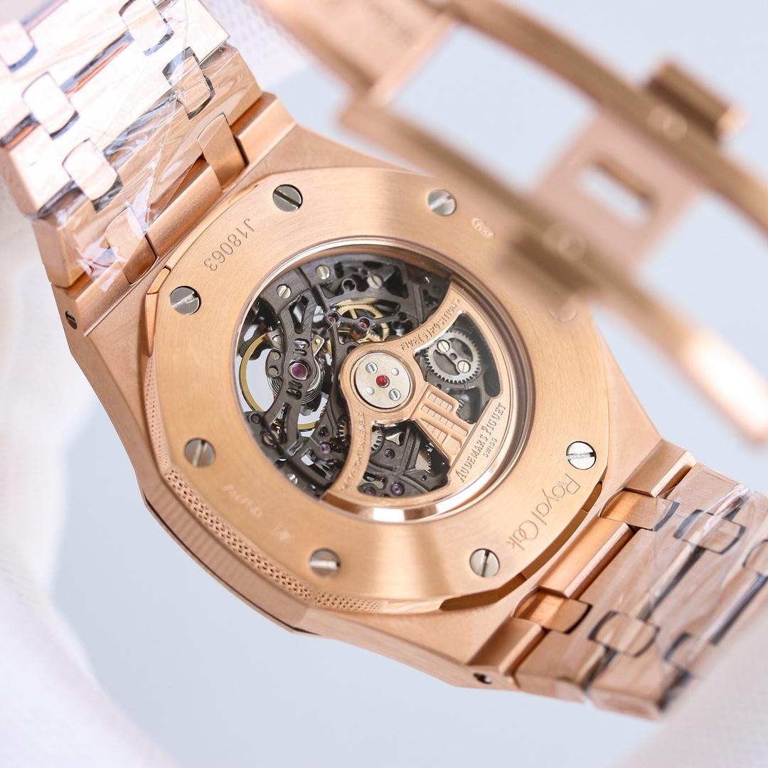 Audemars Piguet Royal Oak 41mm Frosted Rose Gold   41mm - FashionPlug