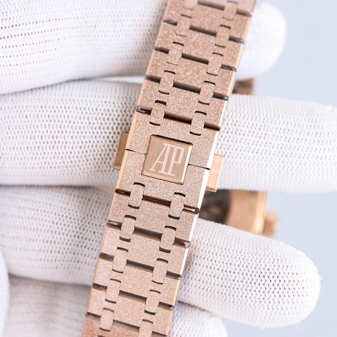 Audemars Piguet Royal Oak 41mm Frosted Rose Gold   41mm - FashionPlug