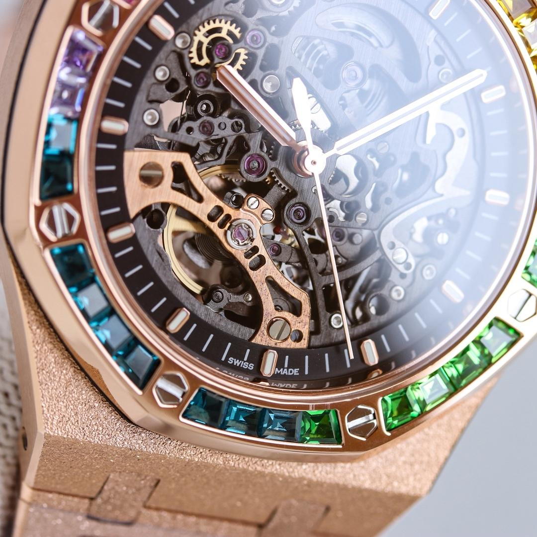 Audemars Piguet Royal Oak 41mm Frosted Rose Gold   41mm - FashionPlug