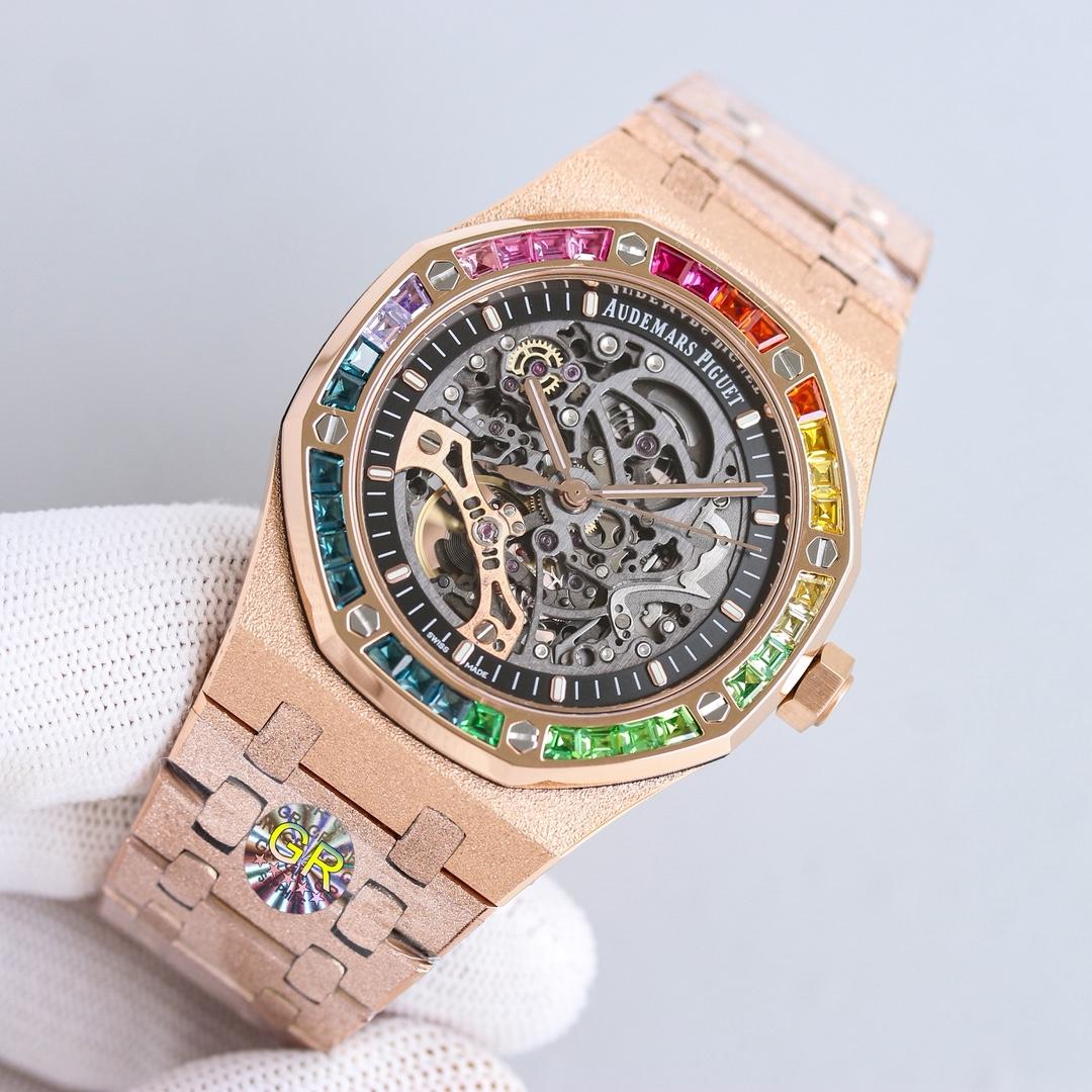 Audemars Piguet Royal Oak 41mm Frosted Rose Gold   41mm - FashionPlug