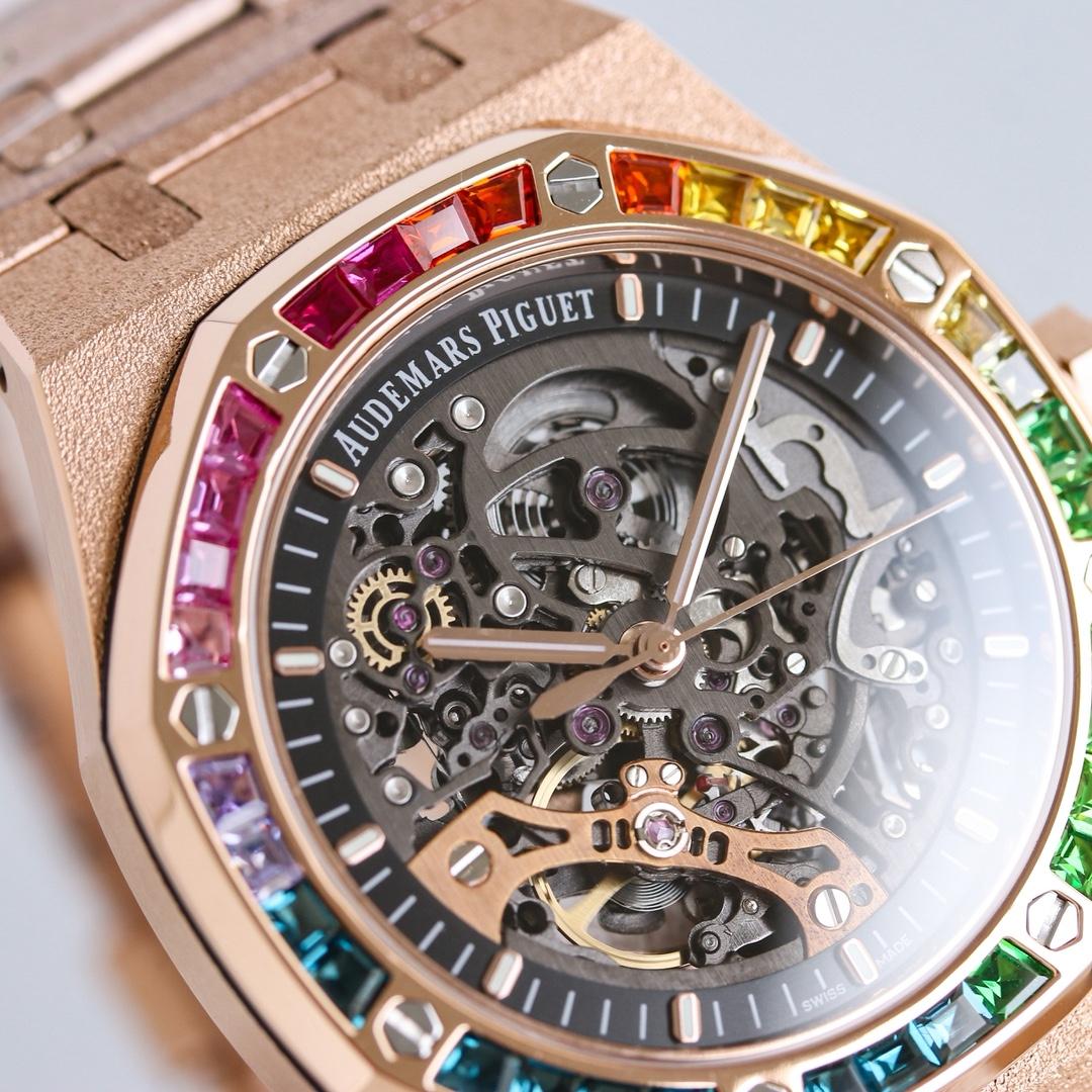 Audemars Piguet Royal Oak 41mm Frosted Rose Gold   41mm - FashionPlug