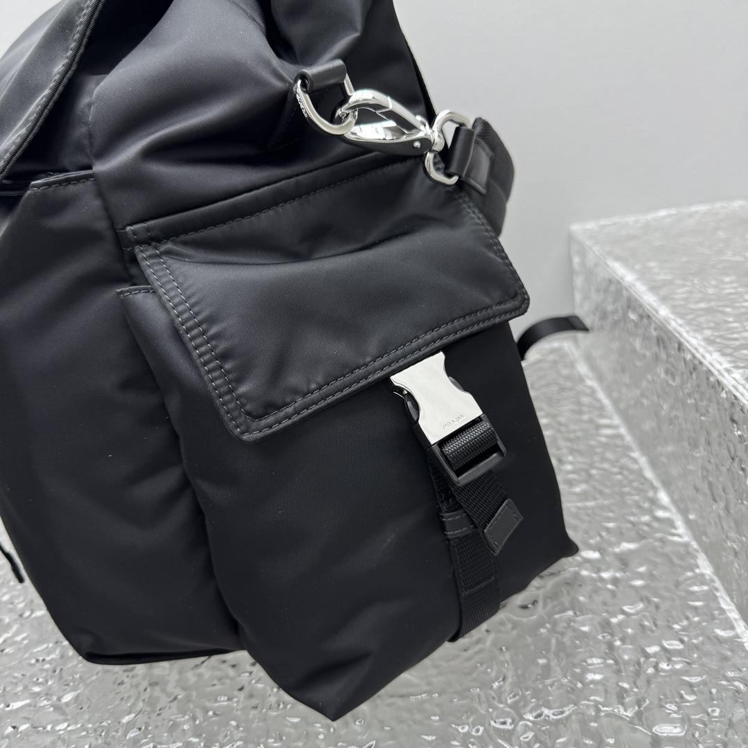 Prada Explore Re-Nylon And Leather Backpack - FashionPlug