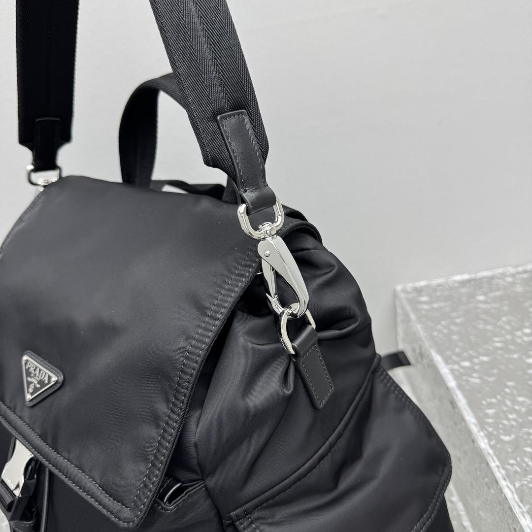 Prada Explore Re-Nylon And Leather Backpack - FashionPlug