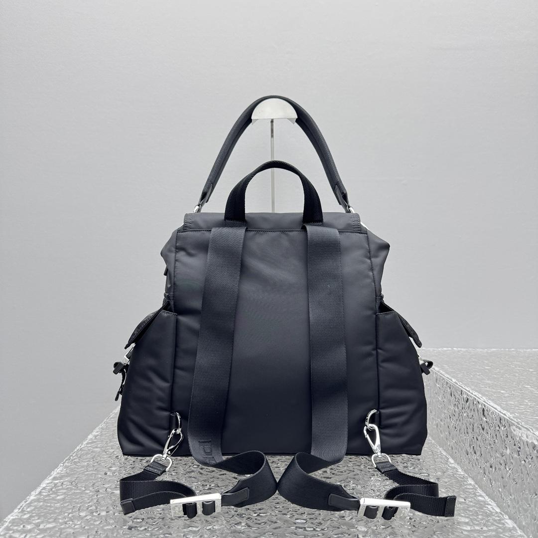 Prada Explore Re-Nylon And Leather Backpack - FashionPlug