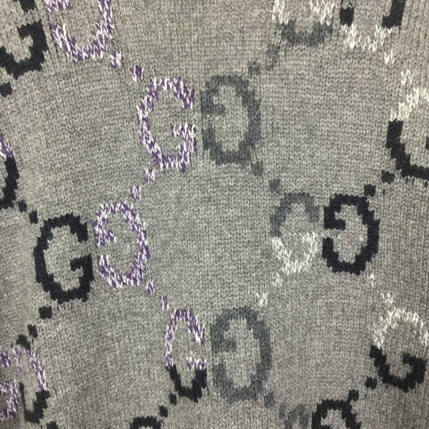 Gucci Wool Cardigan With GG Intarsia - FashionPlug